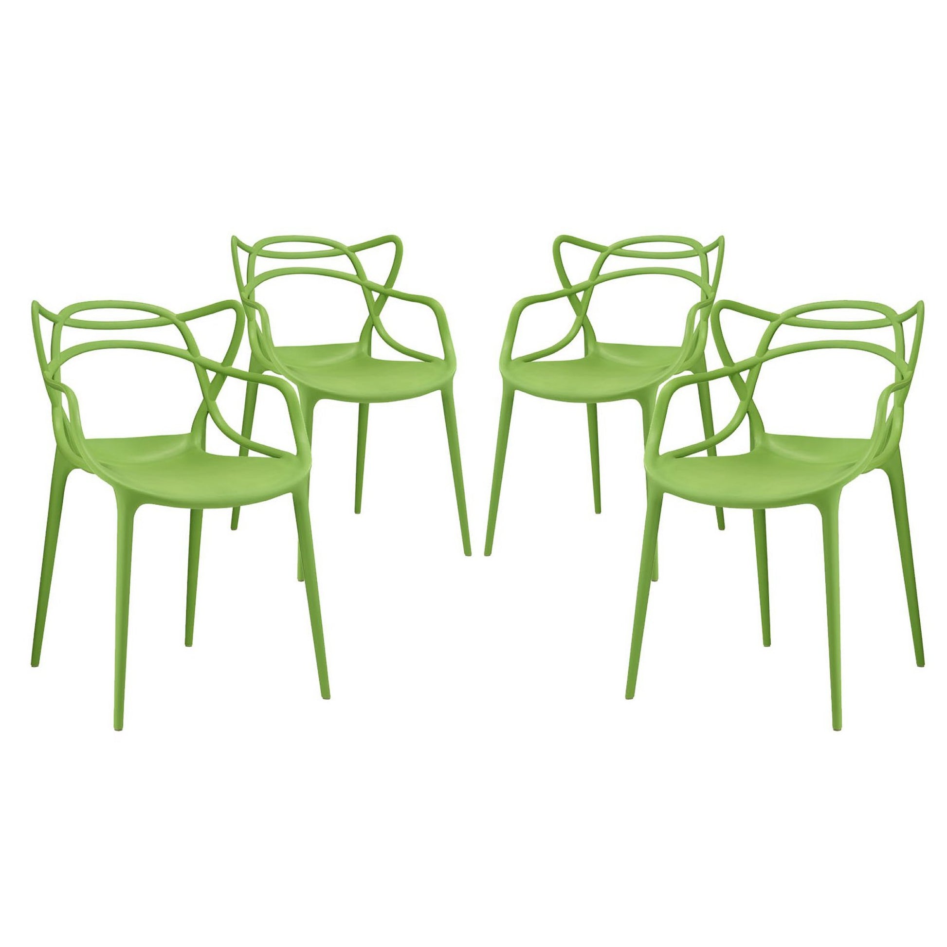 Entangled Dining Set Set of 4 - Green