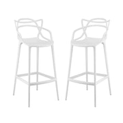 Entangled Bar Stool Set of 2 - White