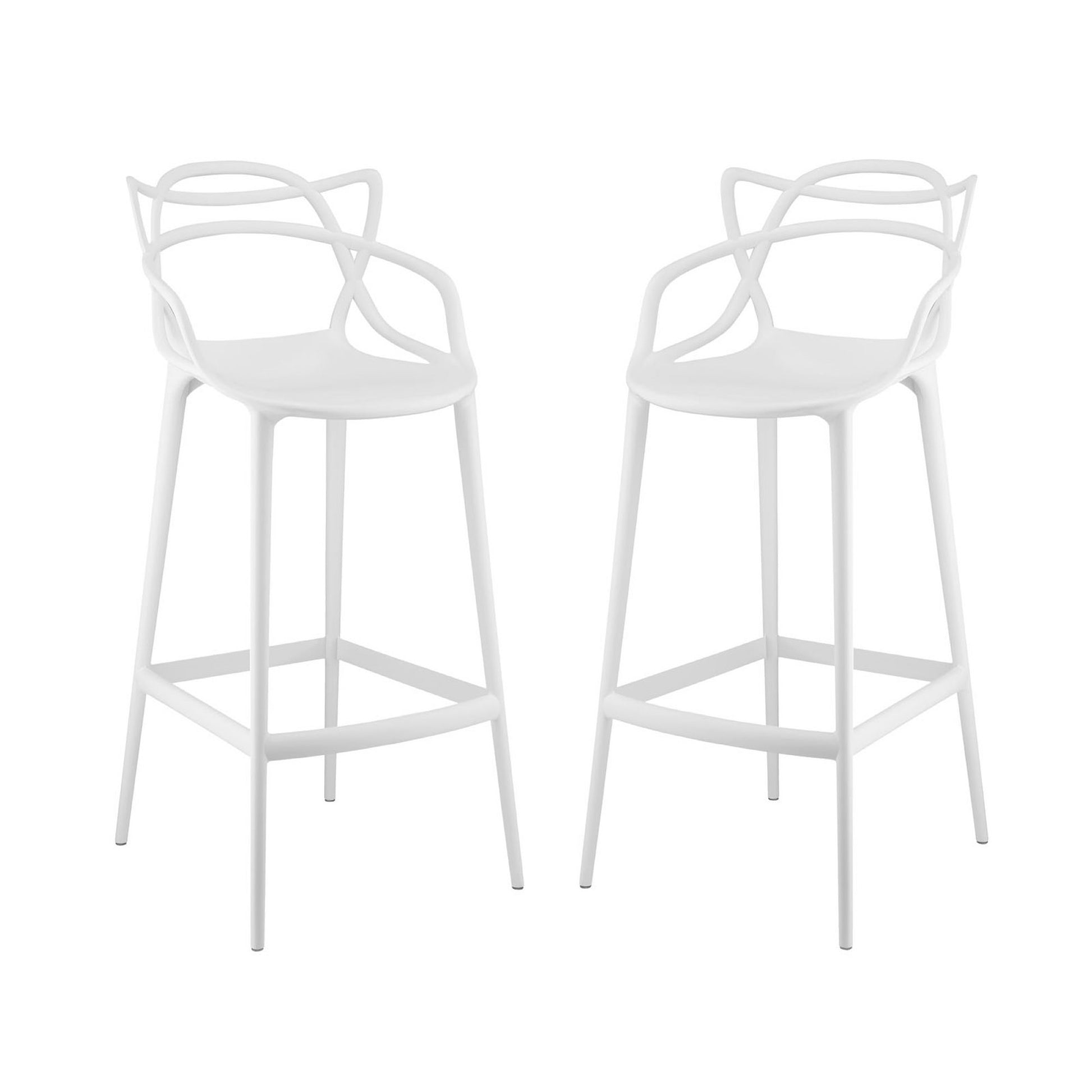 Entangled Bar Stool Set of 2 - White
