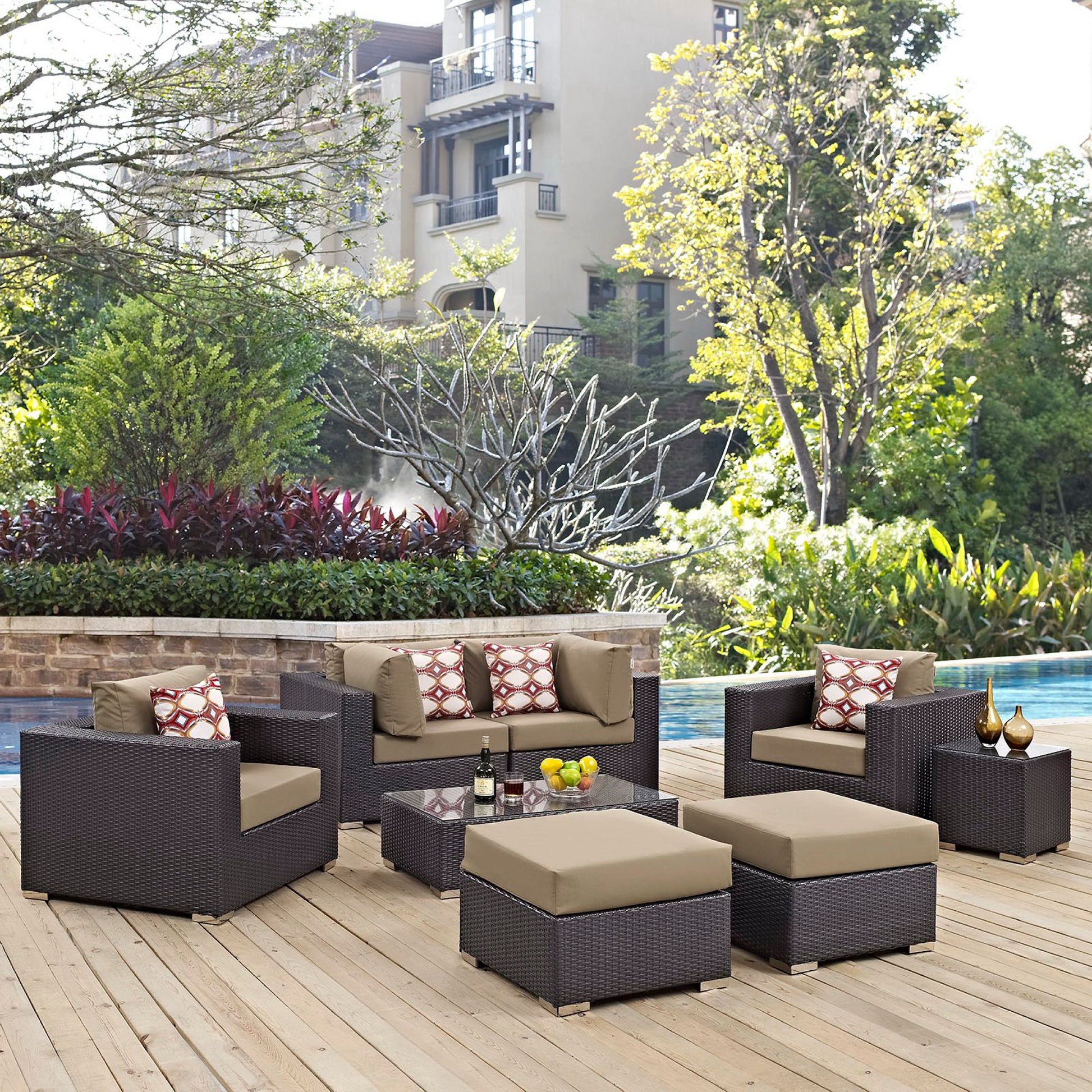 Convene 8 Piece Outdoor Patio Sectional Set