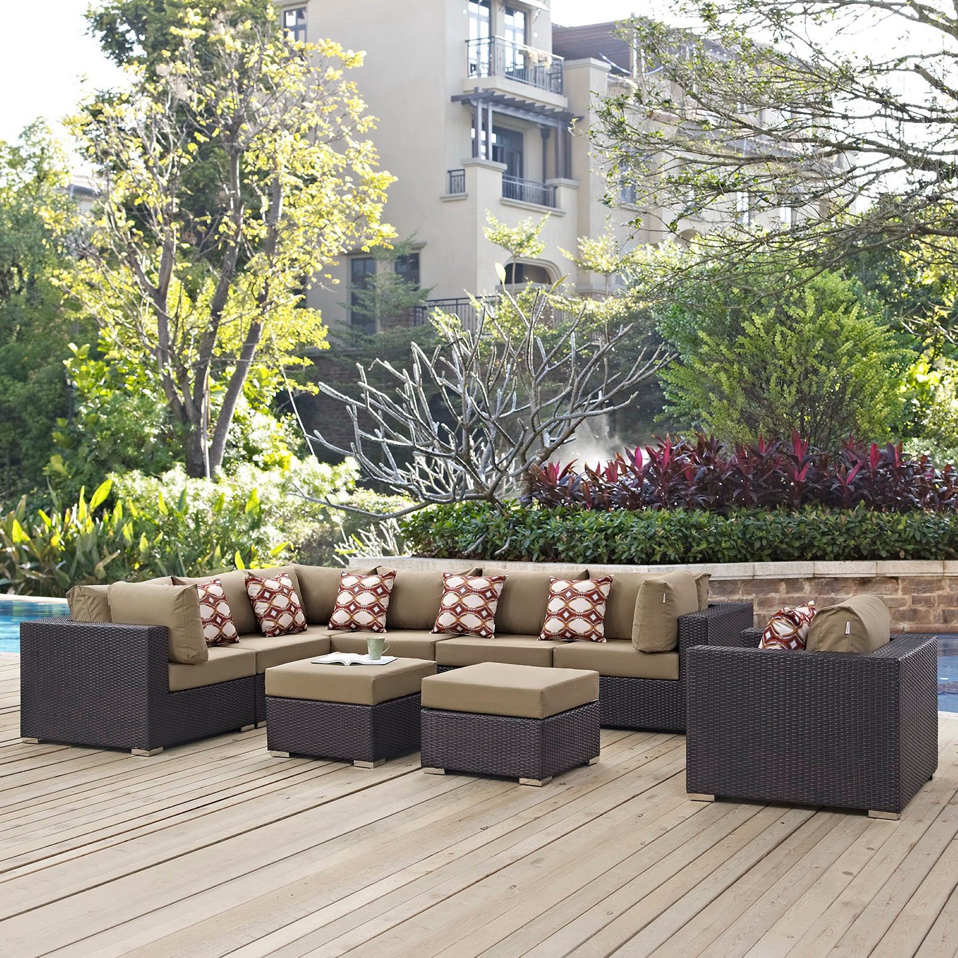 Convene 9 Piece Outdoor Sectional Set