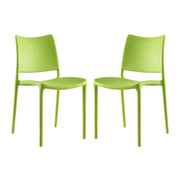 Hipster Dining Side Chair Set of 2 - Green