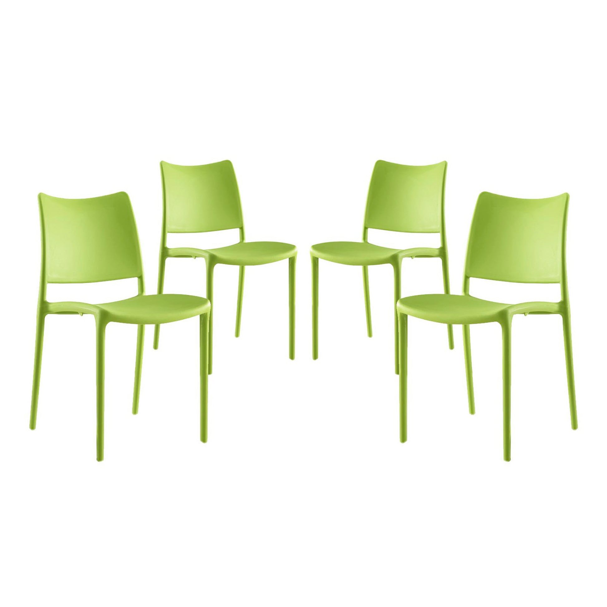 Hipster Dining Side Chair Set of 4 - Green