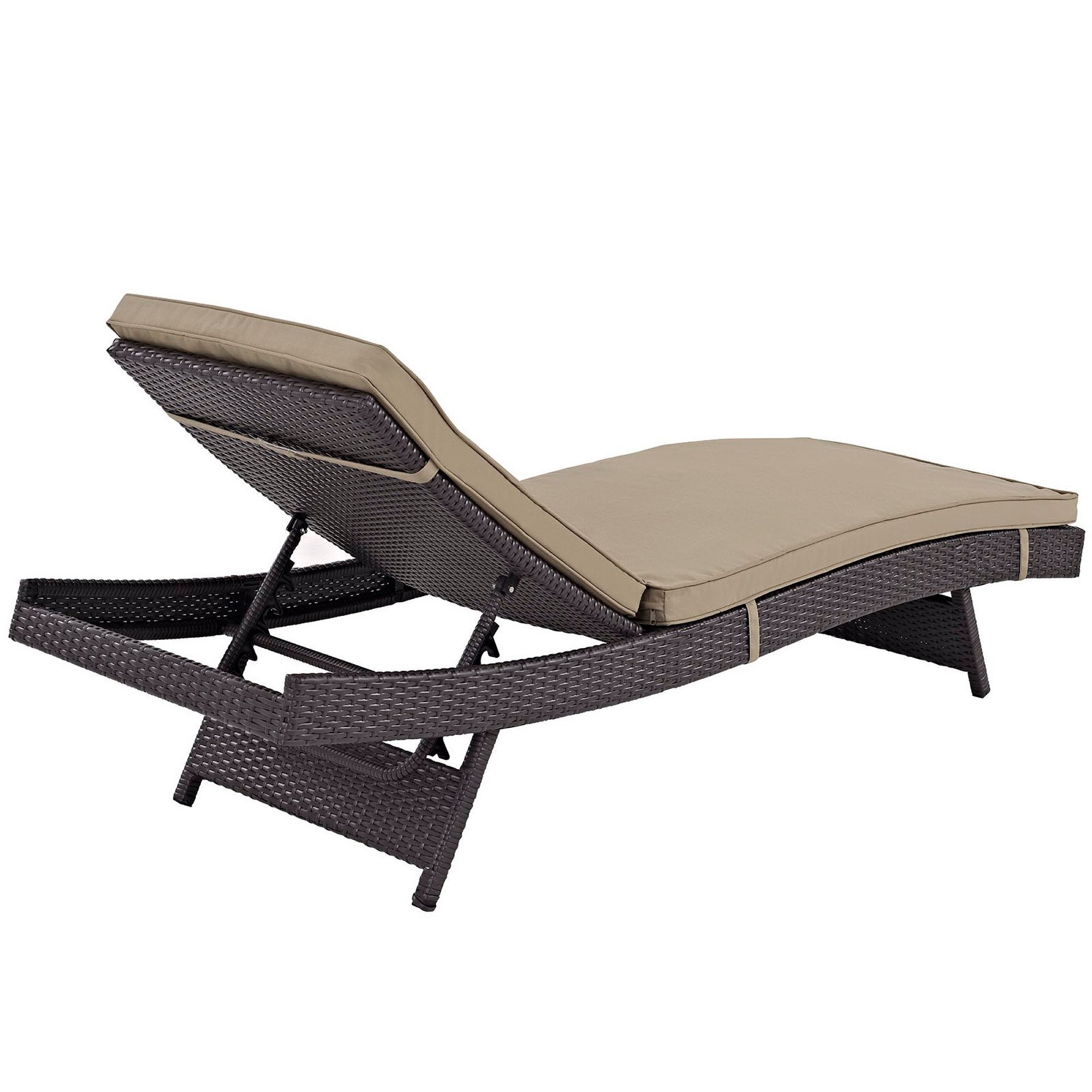 Convene Chaise Outdoor Patio Set of 4 - Espresso Red