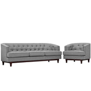 Coast Living Room Set Set of 2 - Light Gray