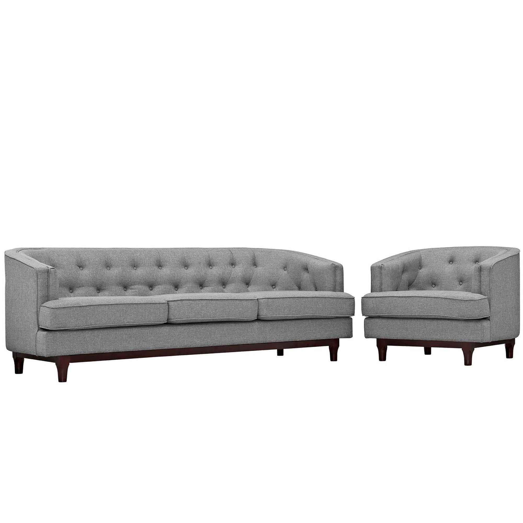 Coast Living Room Set Set of 2 - Light Gray