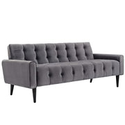 Delve Performance Velvet Sofa - Gray