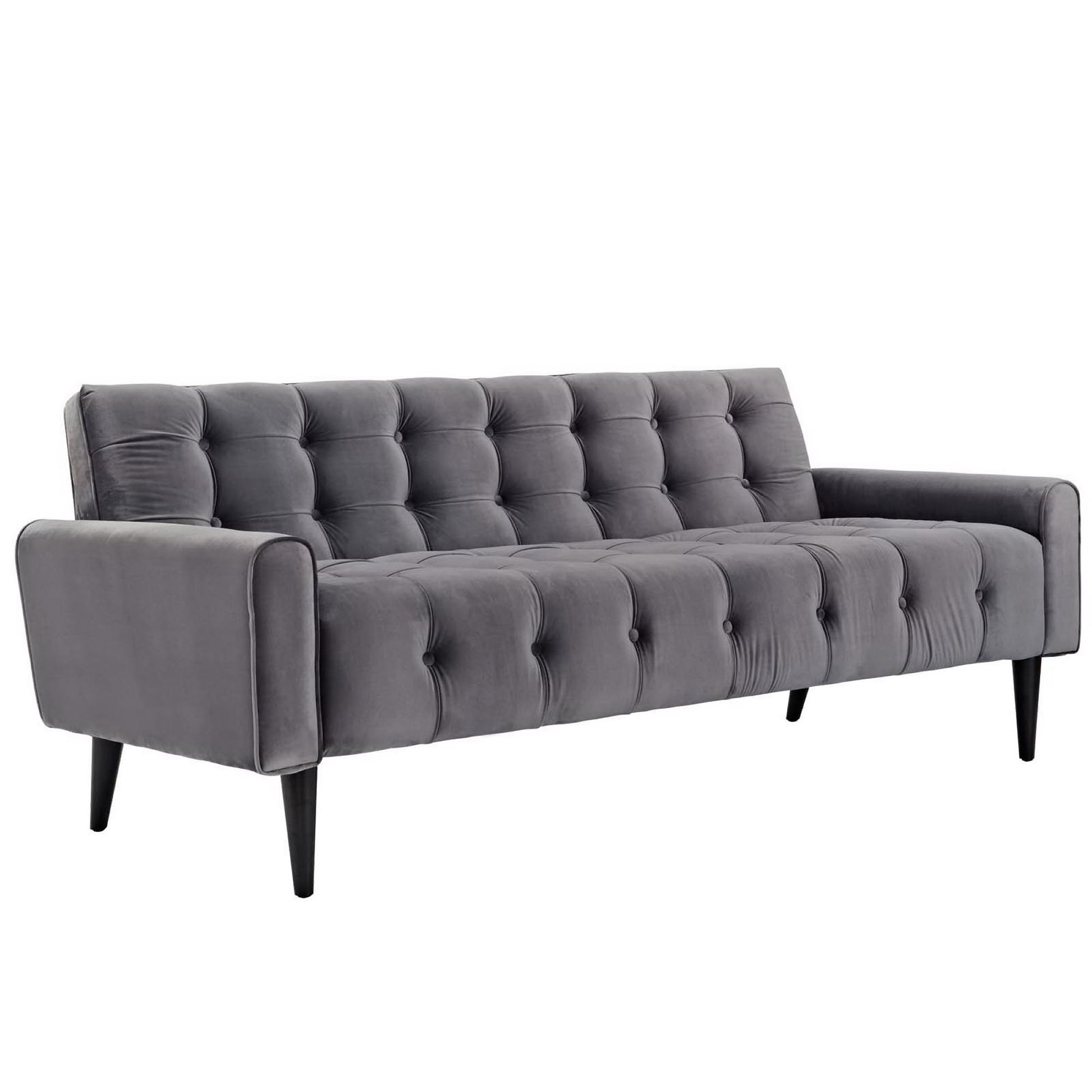 Delve Performance Velvet Sofa - Gray