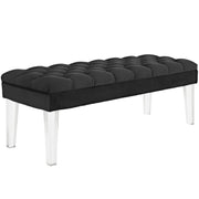 Valet Performance Velvet Bench - Black