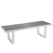 Sauna 4' Stainless Steel Bench - Silver