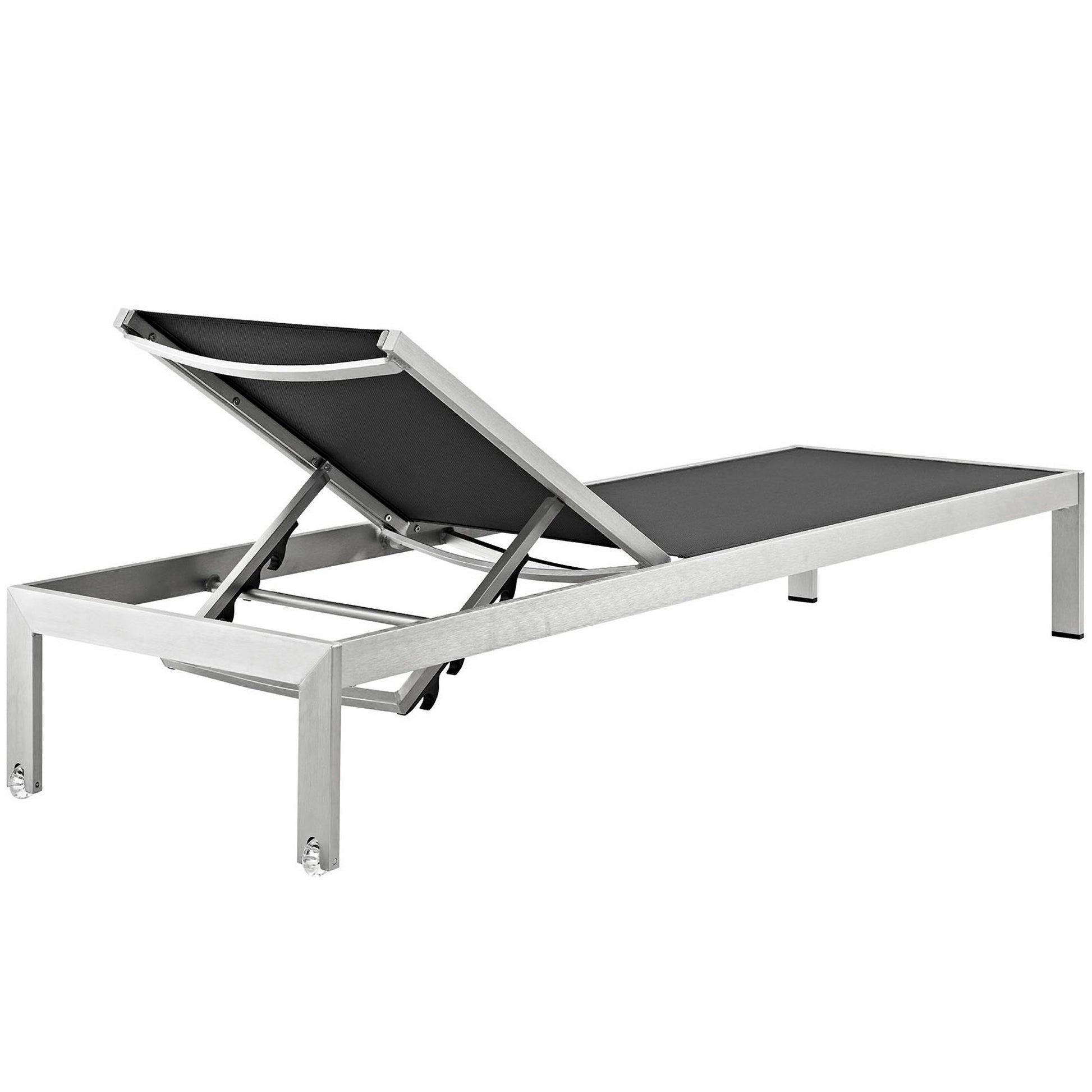 Shore 2 Piece Outdoor Patio Aluminum Set - Silver White