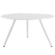 Lippa 54" Round Wood Dining Table with Tripod Base - White