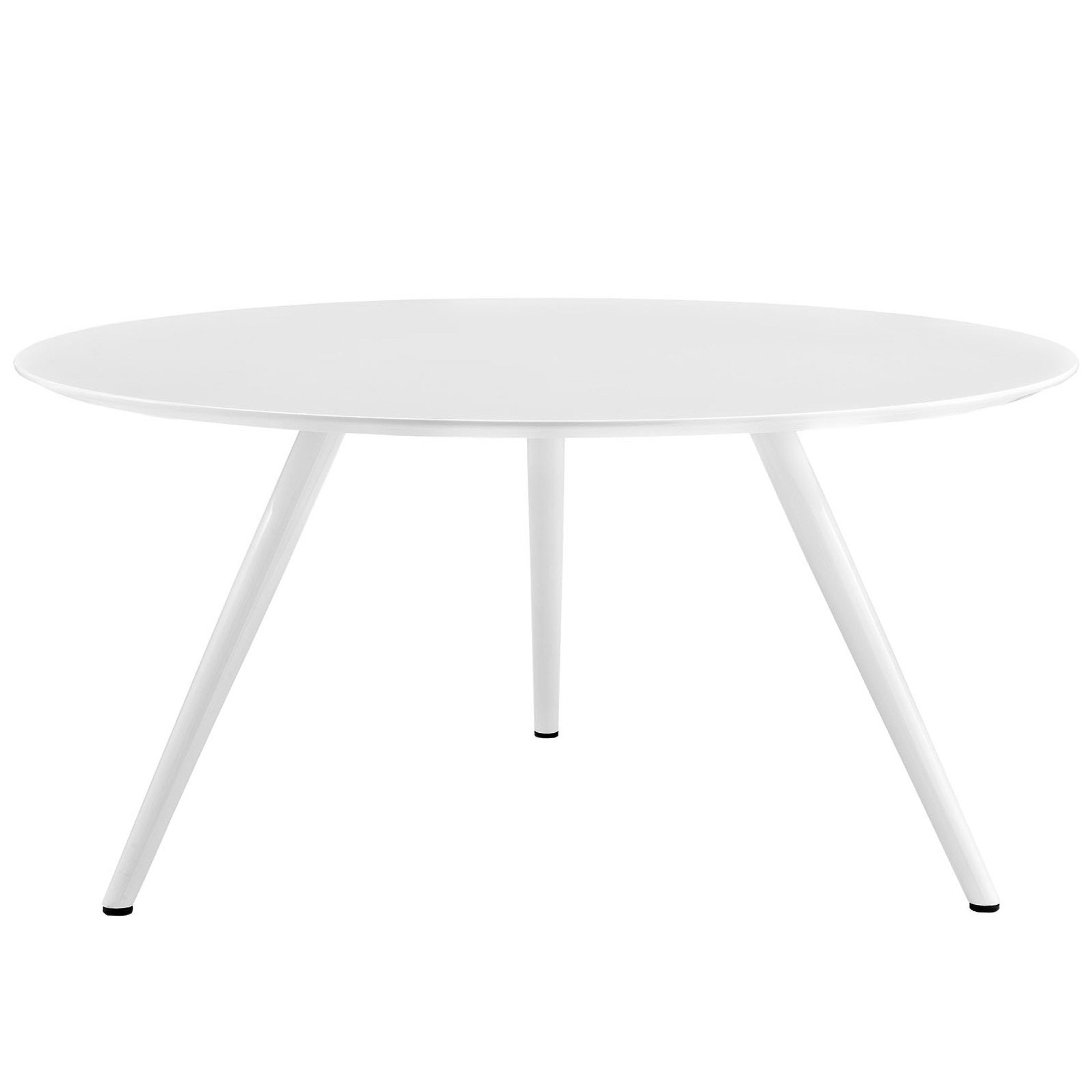 Lippa Round Wood Dining Table with Tripod Base - White