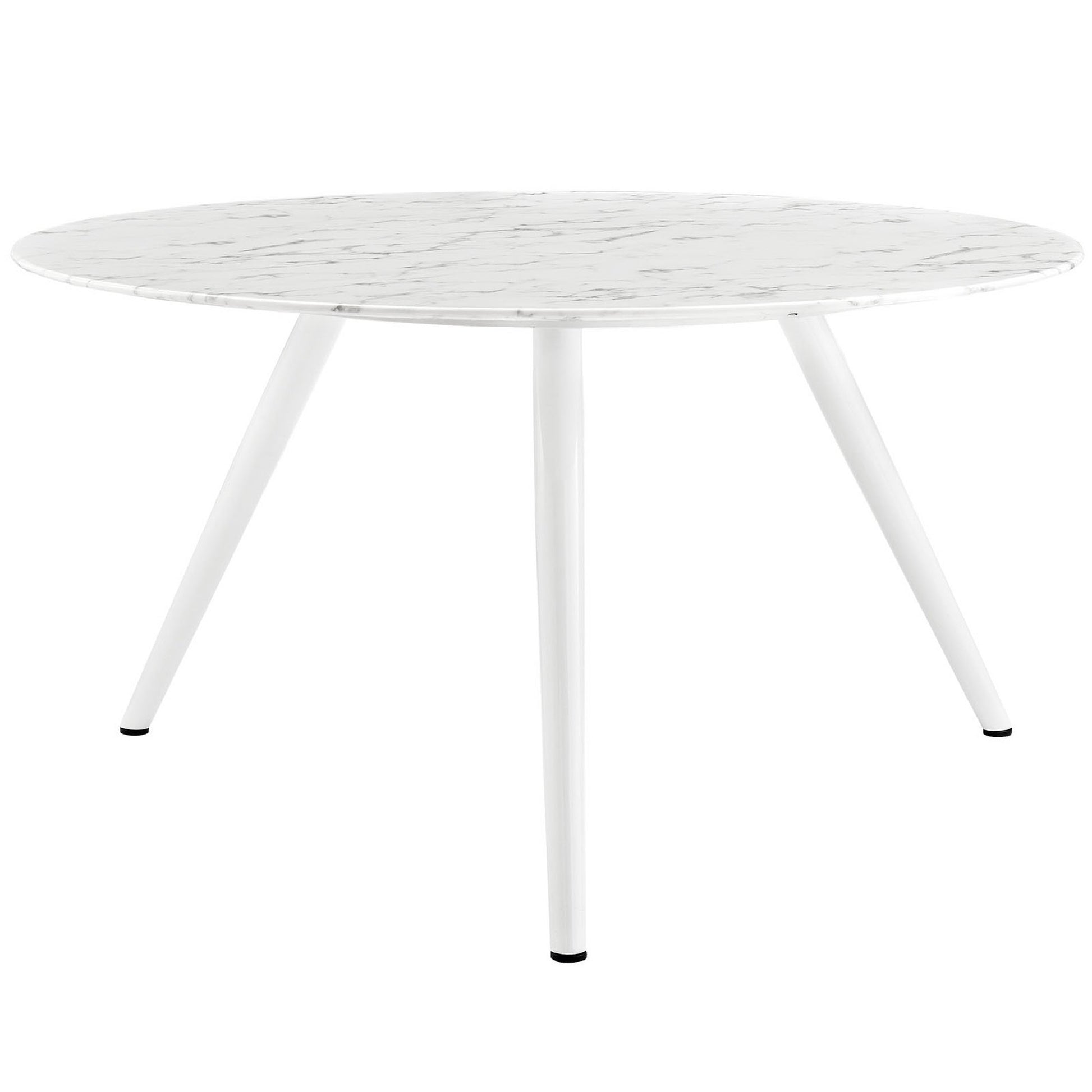 Lippa 54" Round Faux Marble Dining Table with Tripod Base