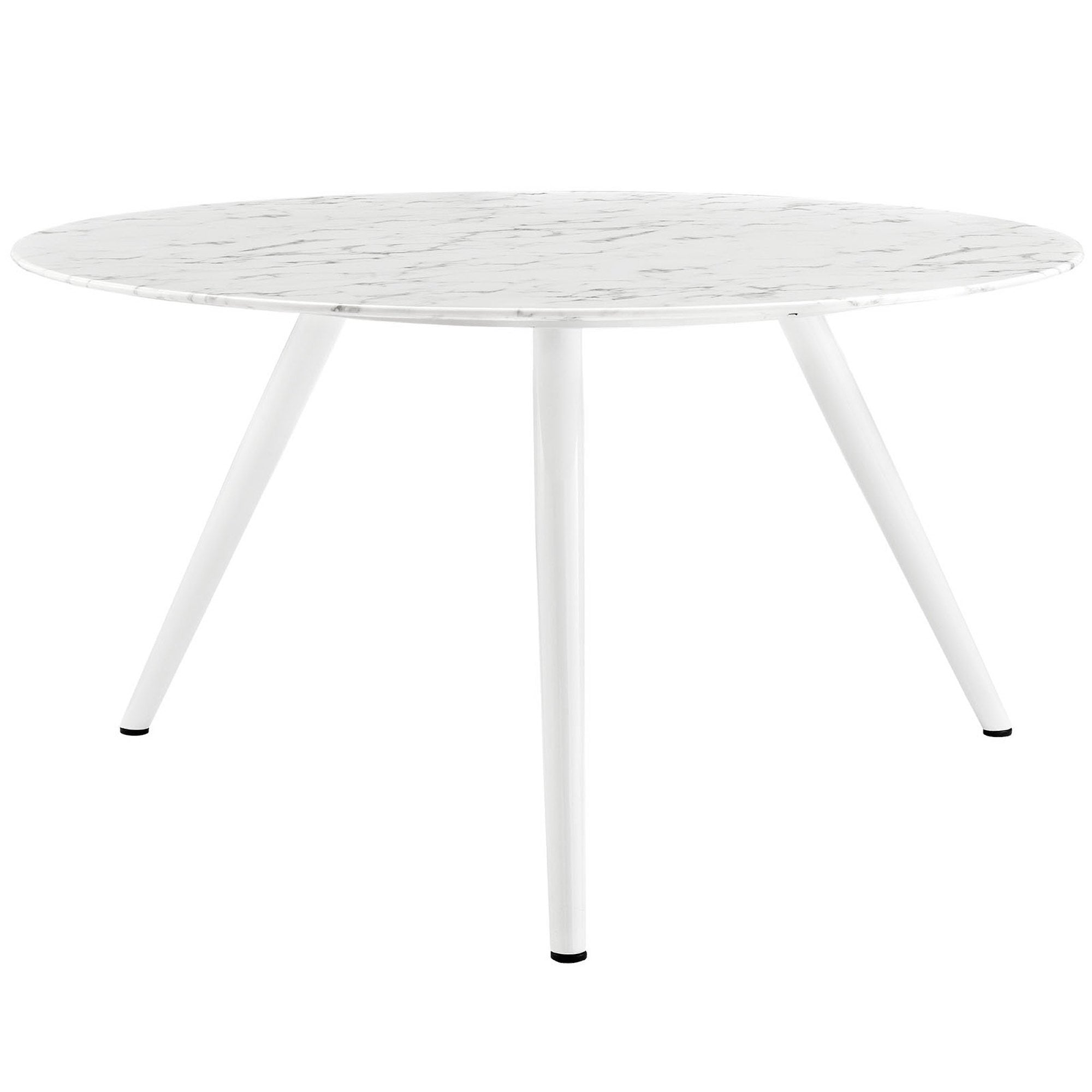 Lippa 54" Round Faux Marble Dining Table with Tripod Base