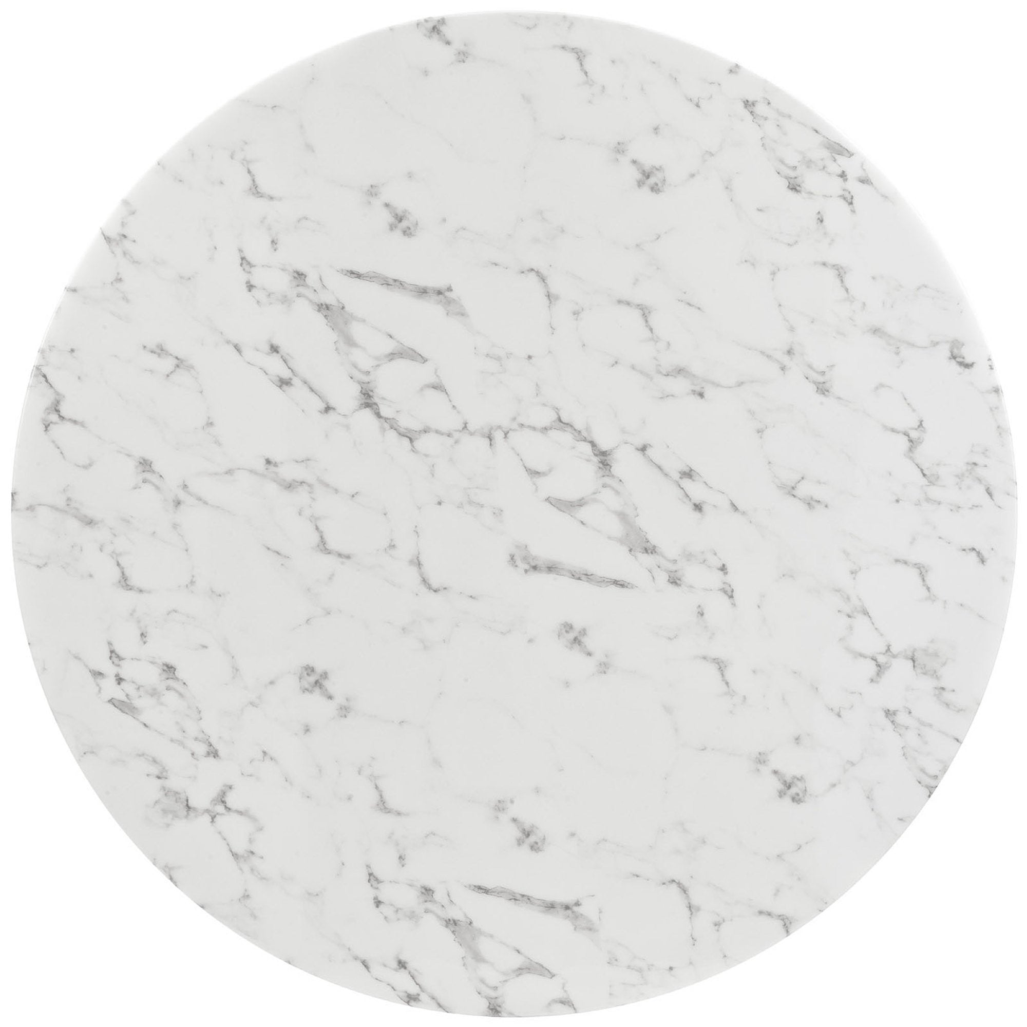 Lippa 54" Round Faux Marble Dining Table with Tripod Base