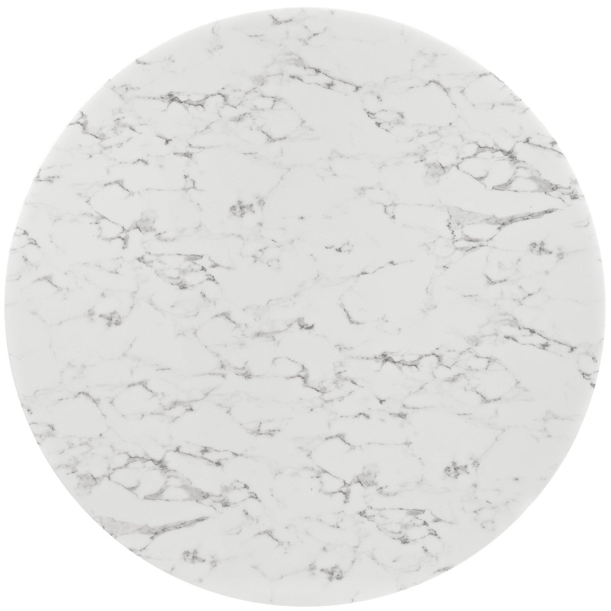 Lippa Round Artificial Marble Dining Table with Tripod Base