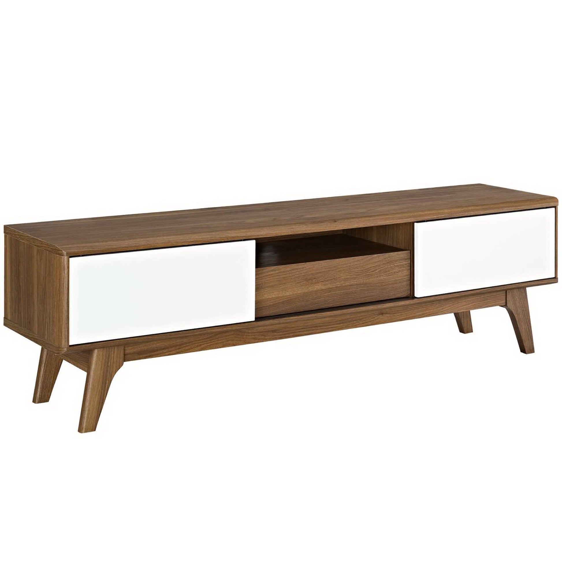 Envision 59” TV Stand - Walnut White