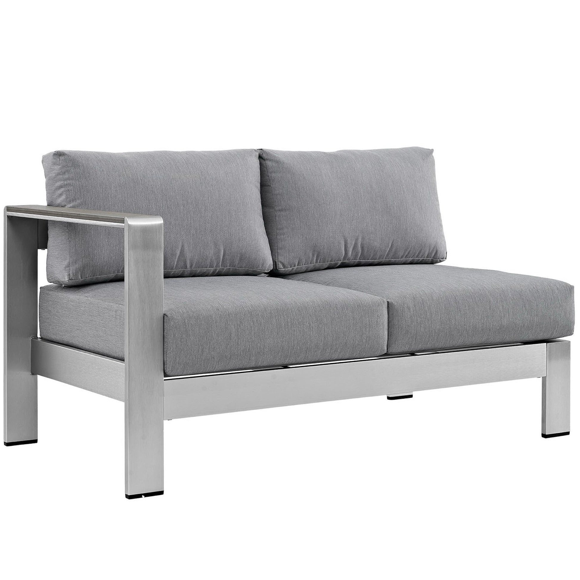 Shore 4 Piece Outdoor Aluminum Sectional Sofa Set