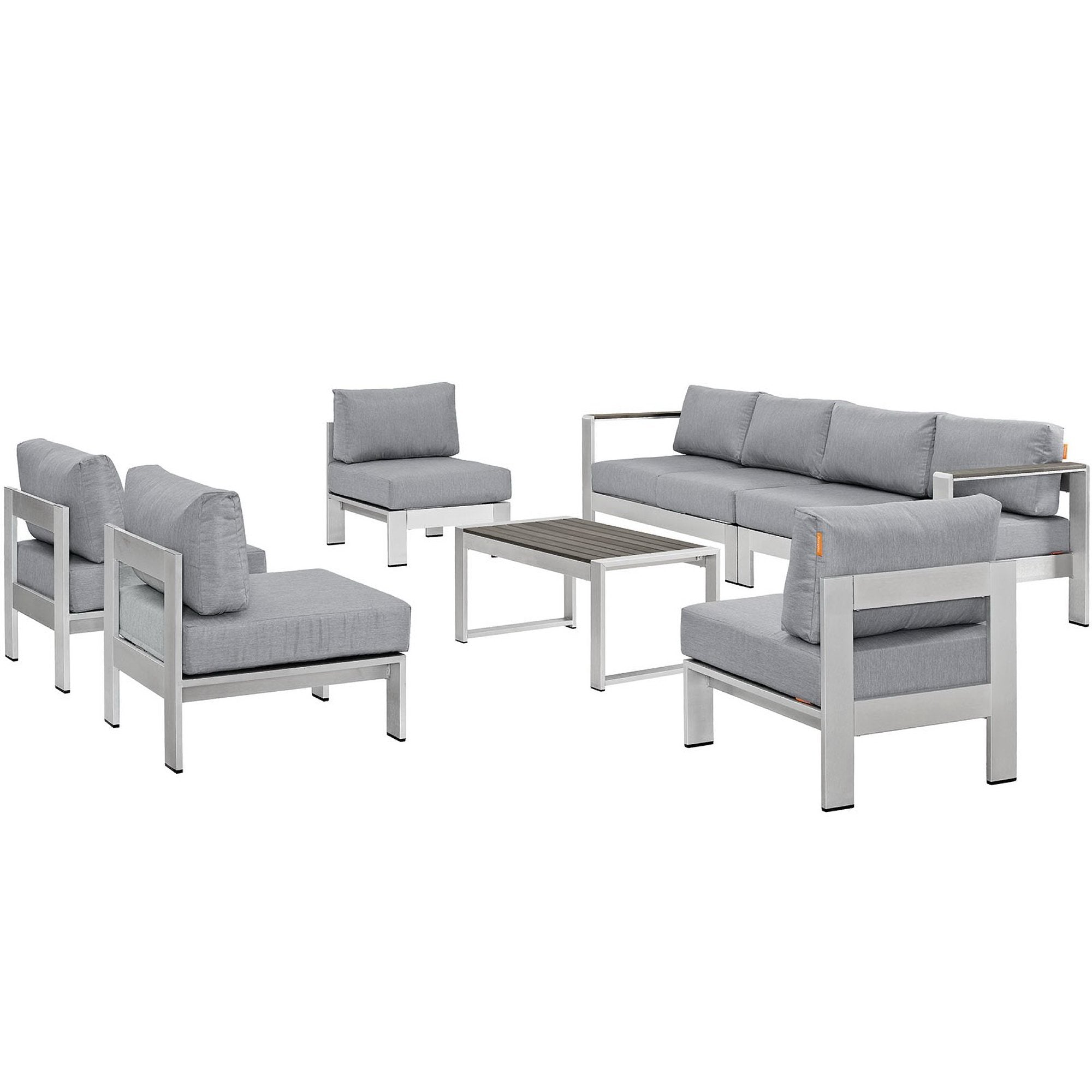 Shore 7 Piece Outdoor Sectional Sofa Set