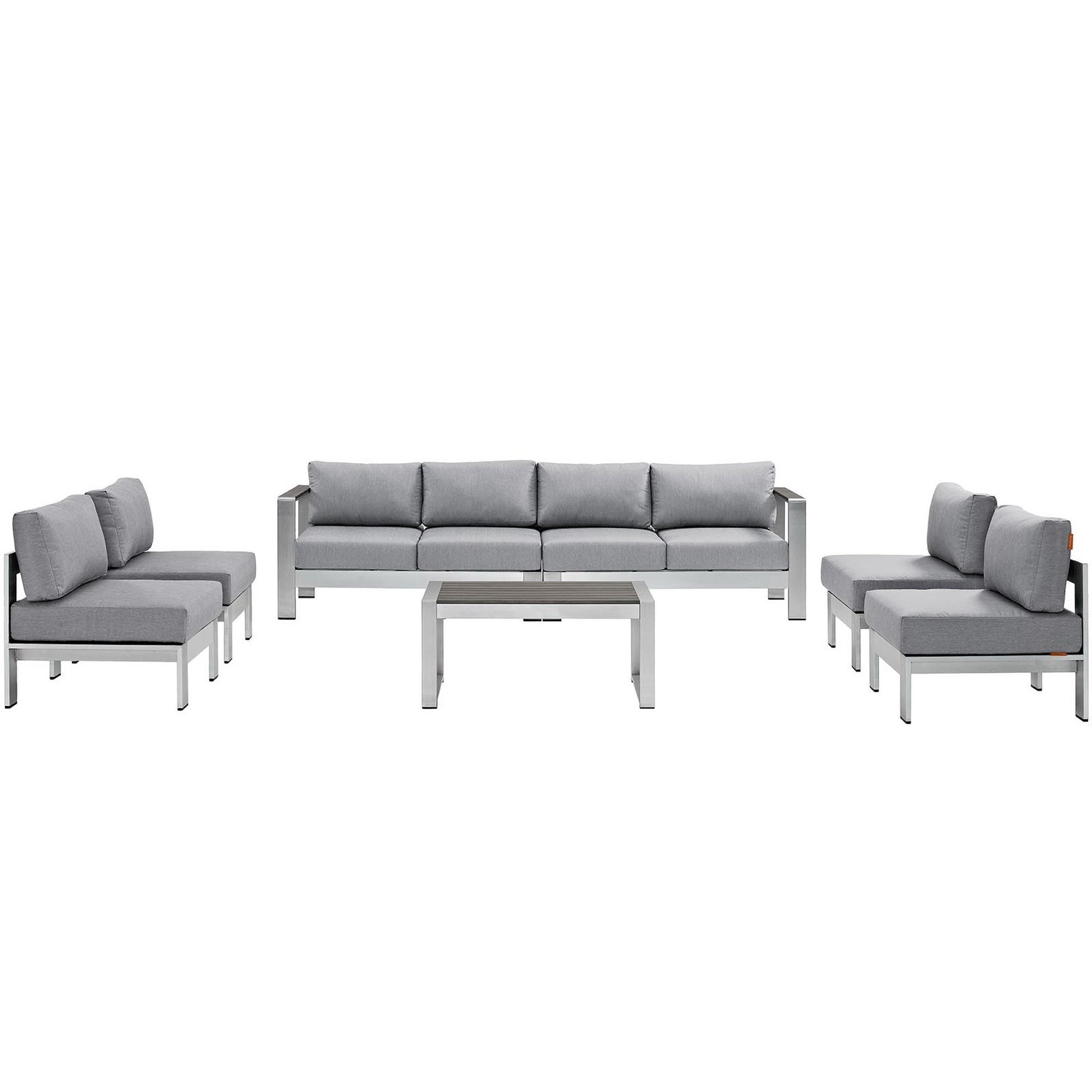 Shore 7 Piece Outdoor Sectional Sofa Set