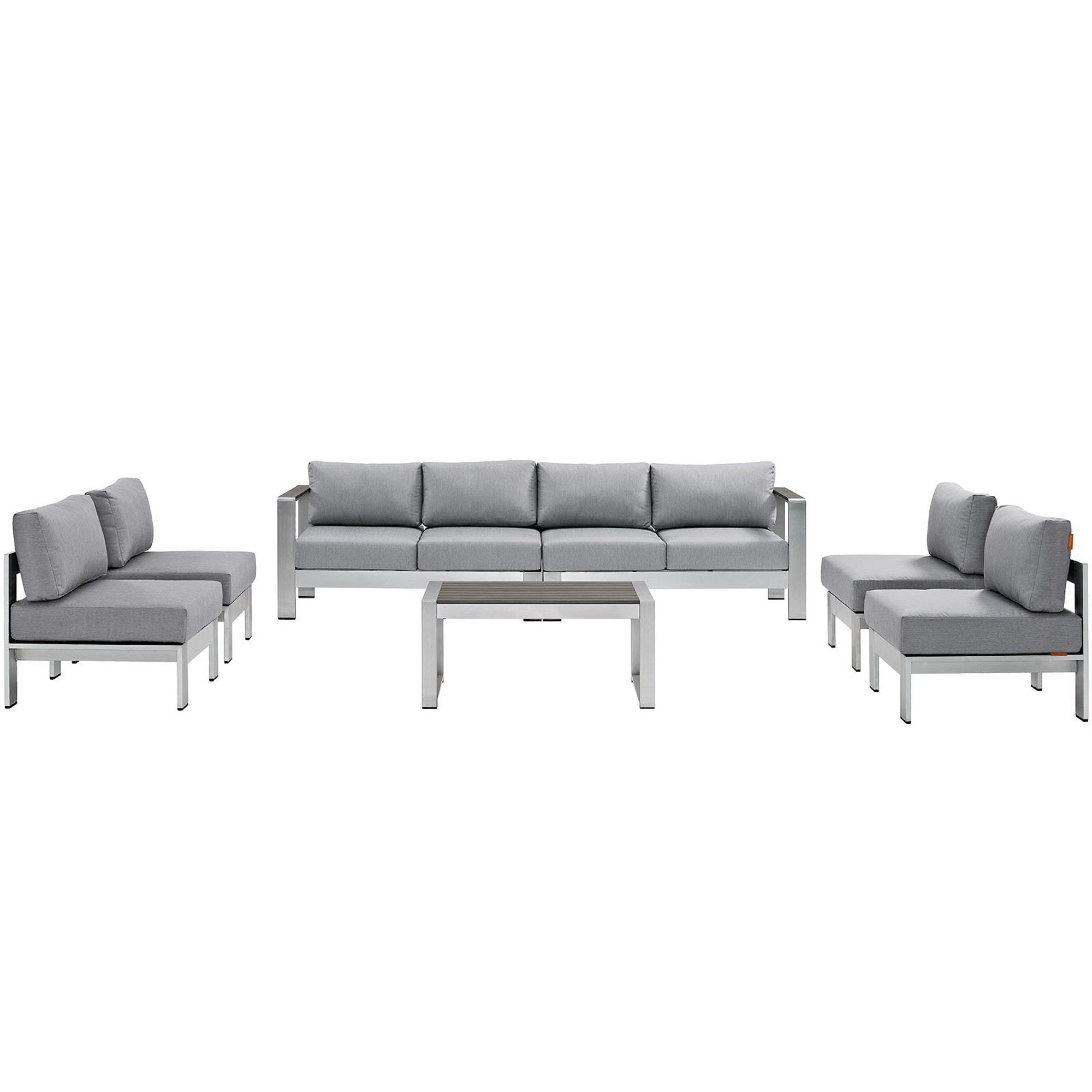 Shore 7 Piece Outdoor Sectional Sofa Set