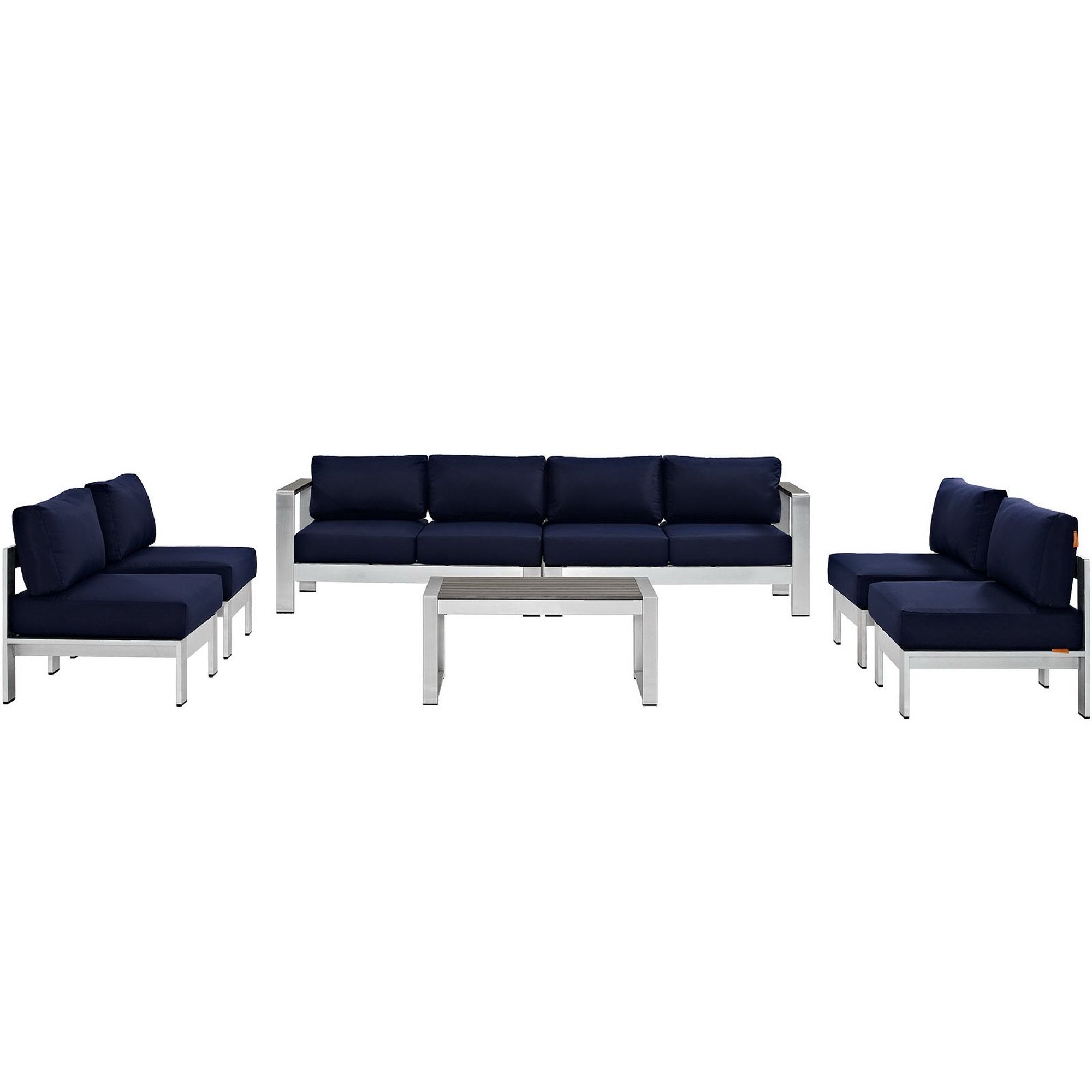 Shore 7 Piece Outdoor Sectional Sofa Set