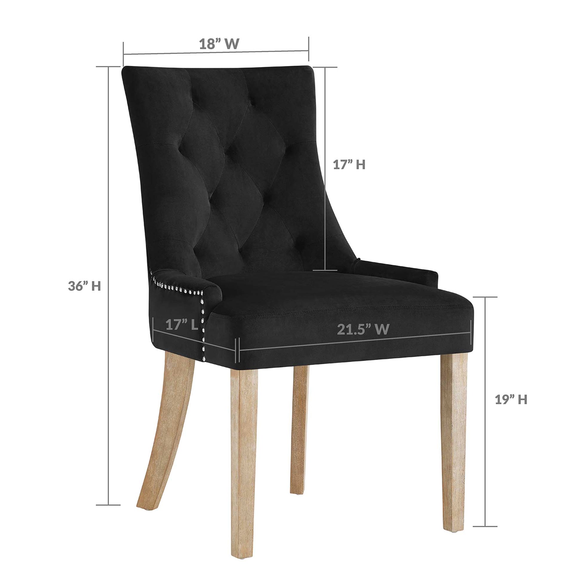 Pose Performance Velvet Dining Chair - Gray