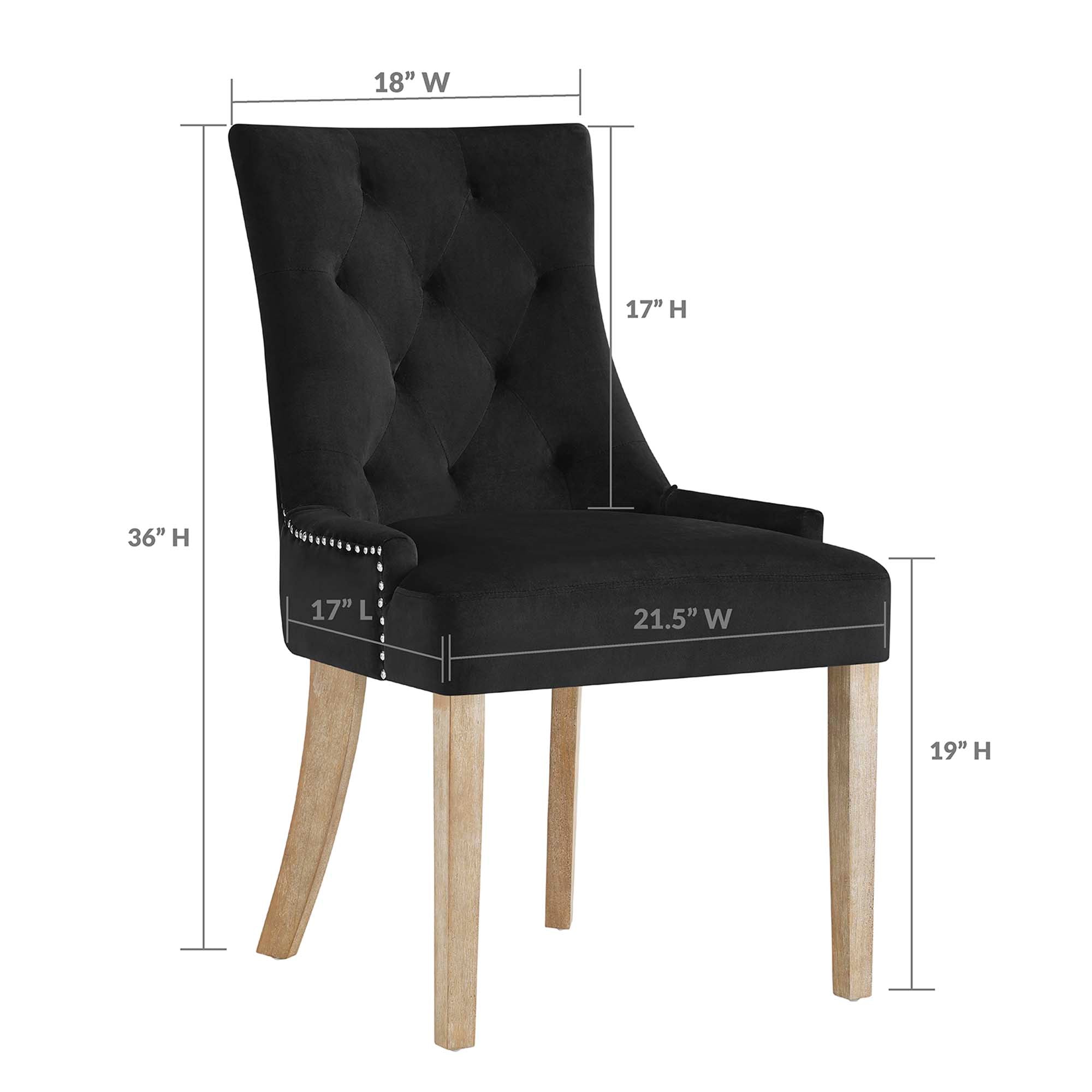 Pose Performance Velvet Dining Chair - Gray