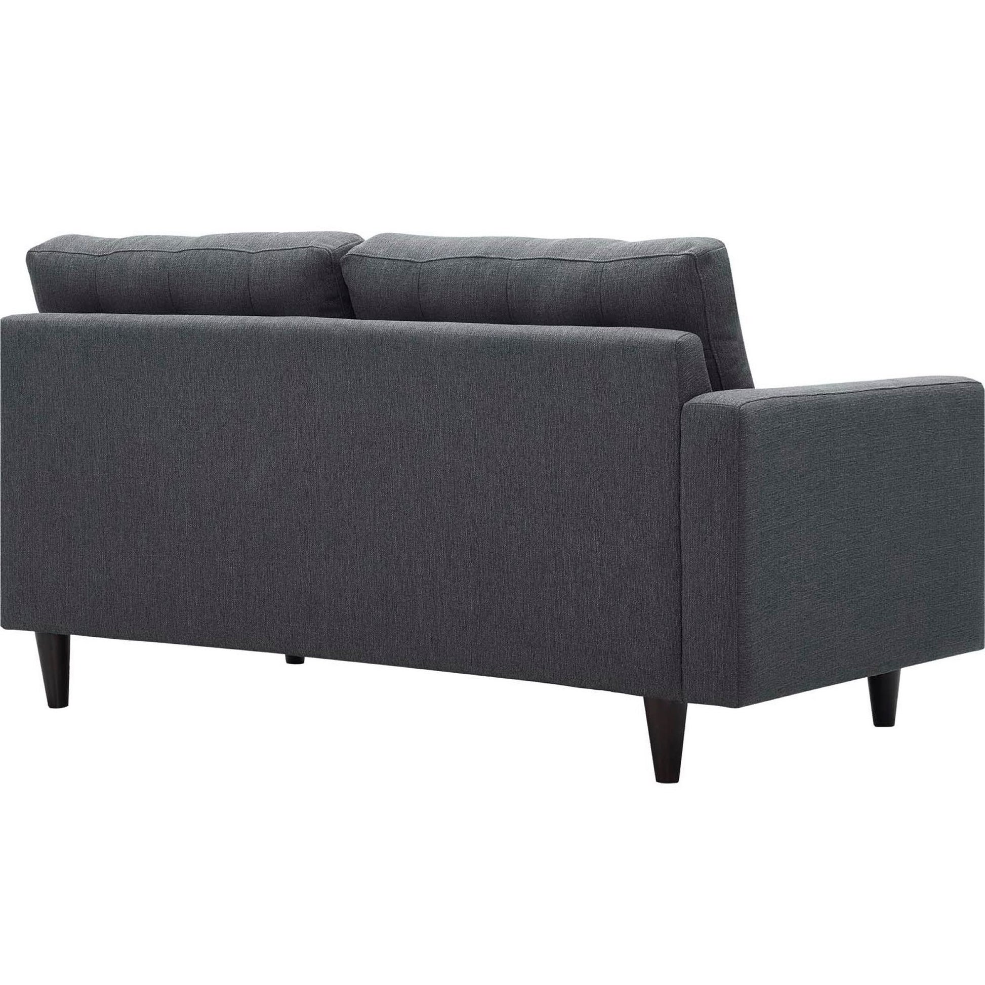 Empress Left-Facing Upholstered Fabric Loveseat - Wheatgrass