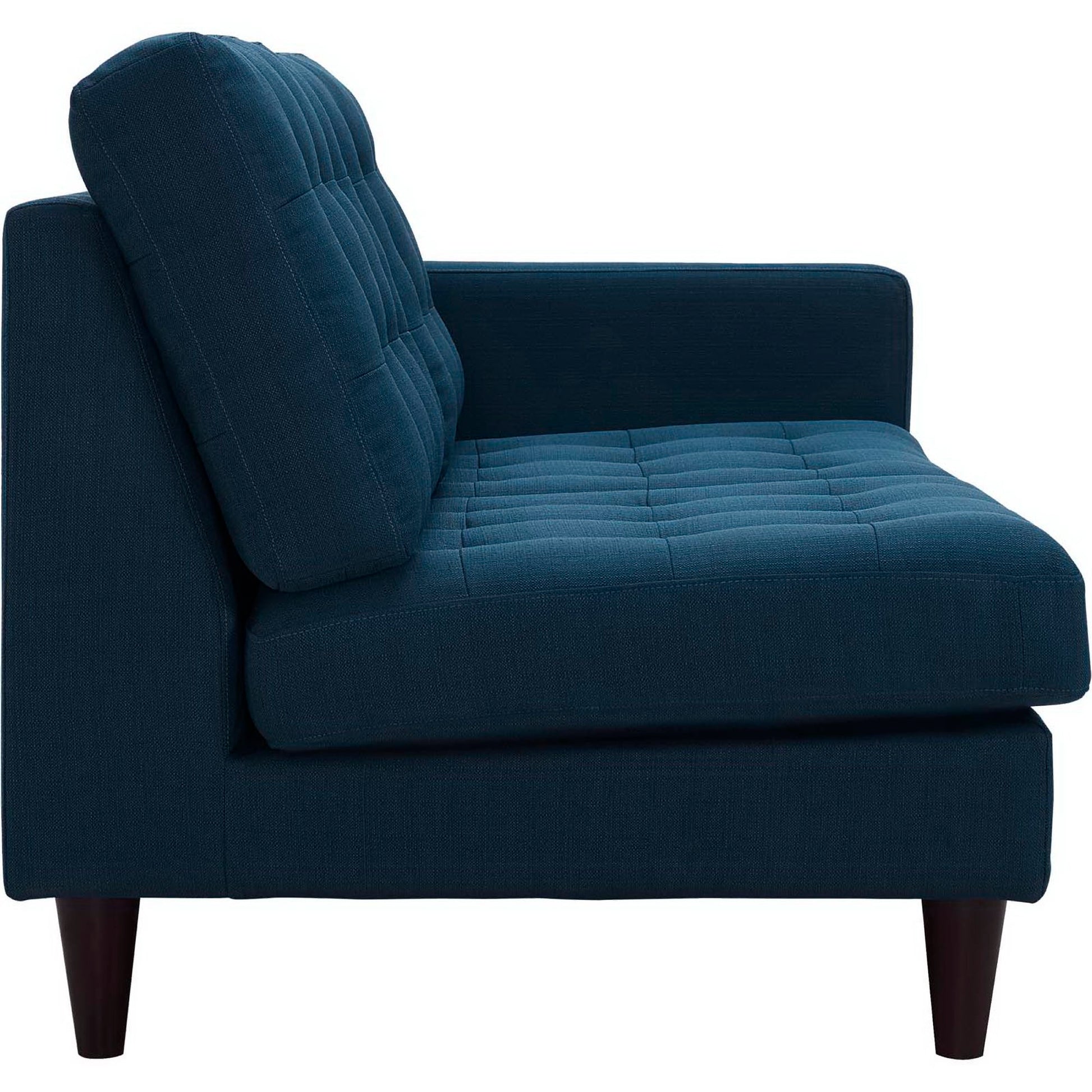 Empress Right-Facing Upholstered Fabric Loveseat - Granite