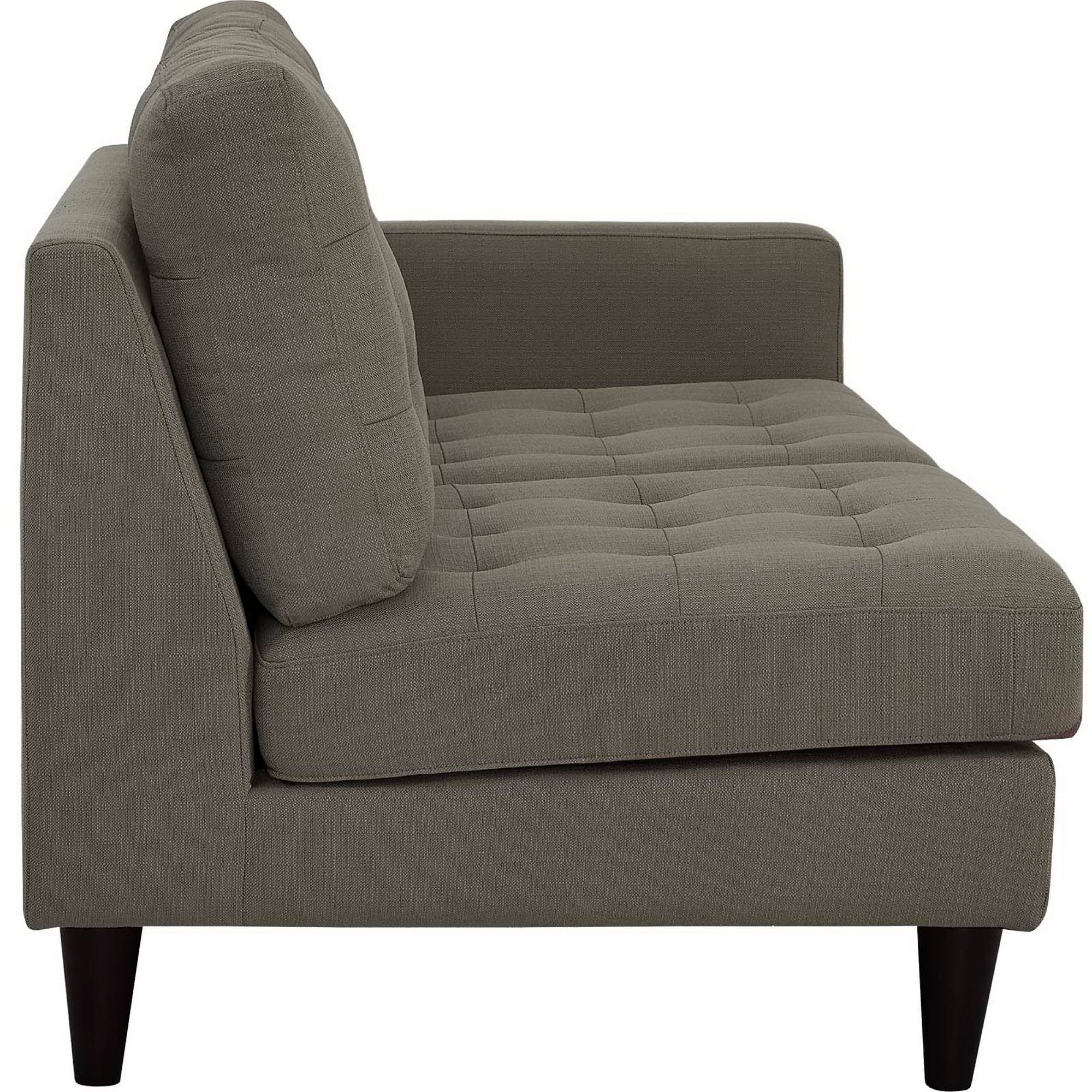Empress Right-Facing Upholstered Fabric Loveseat - Teal