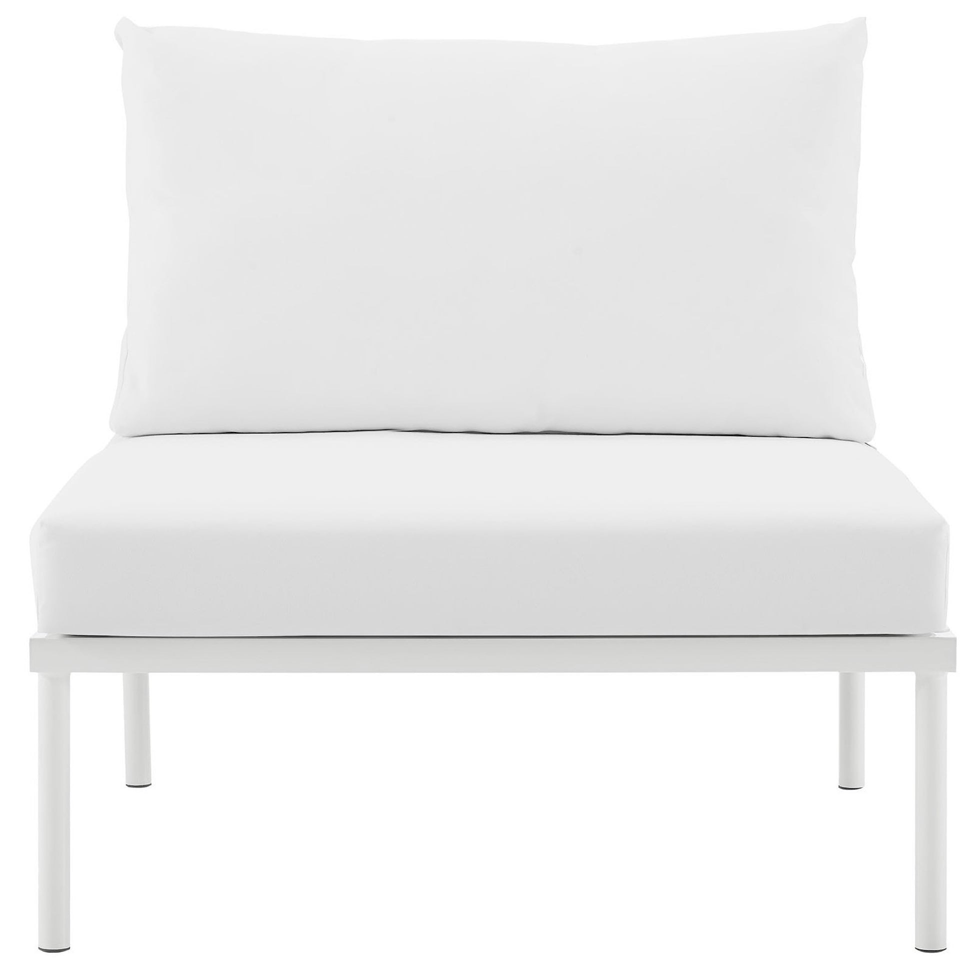 Harmony Armless Outdoor Patio Aluminum Chair