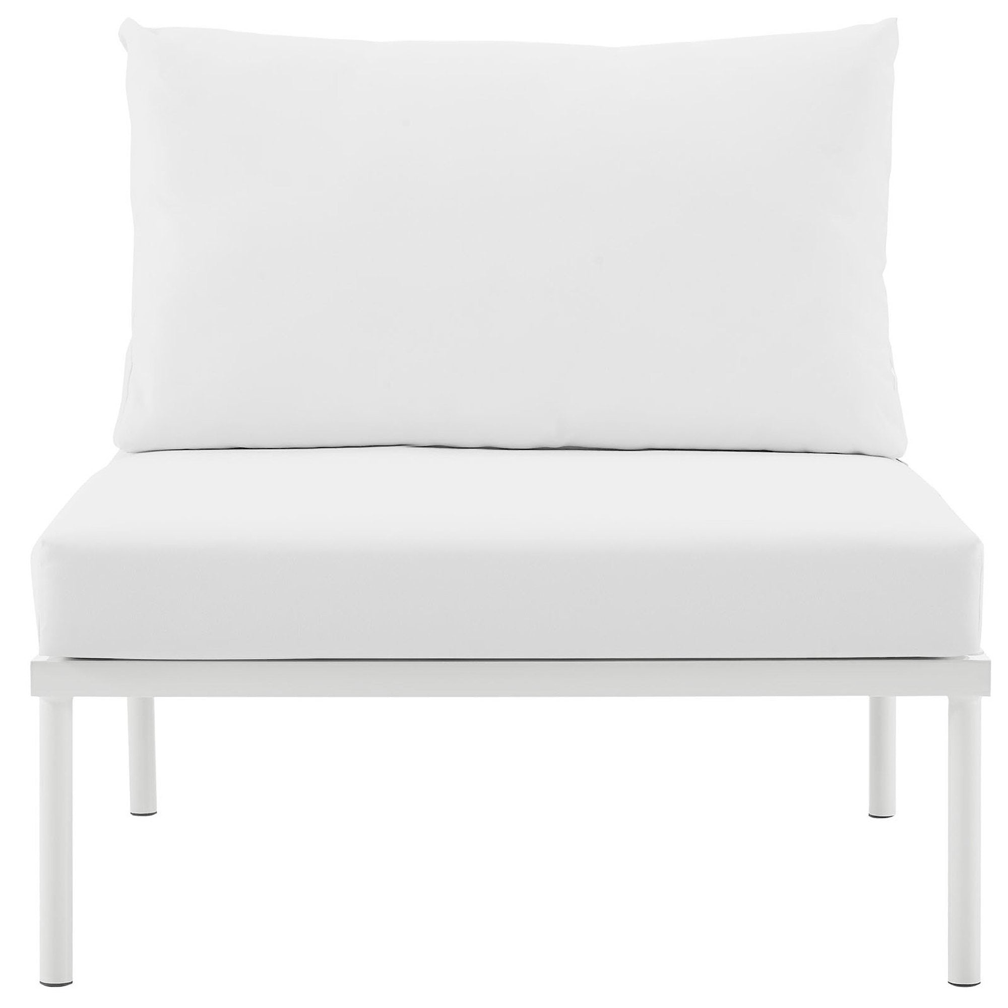 Harmony Armless Outdoor Patio Aluminum Chair