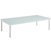 Harmony Outdoor Patio Aluminum Coffee Table - White