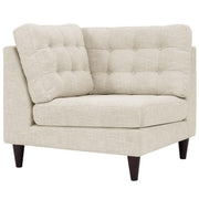 Empress Upholstered Fabric Corner Sofa - Beige
