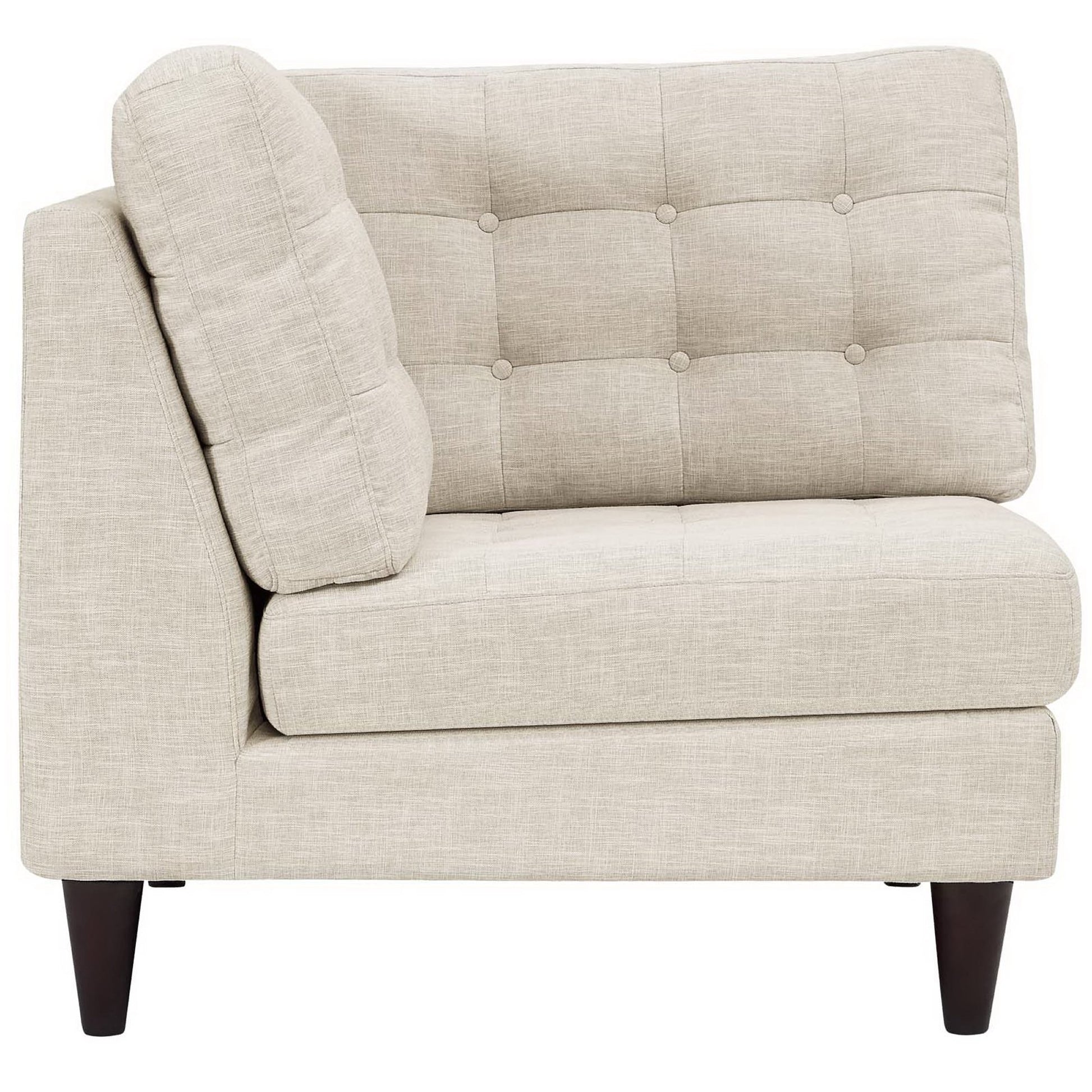Empress Upholstered Fabric Corner Sofa - Gray