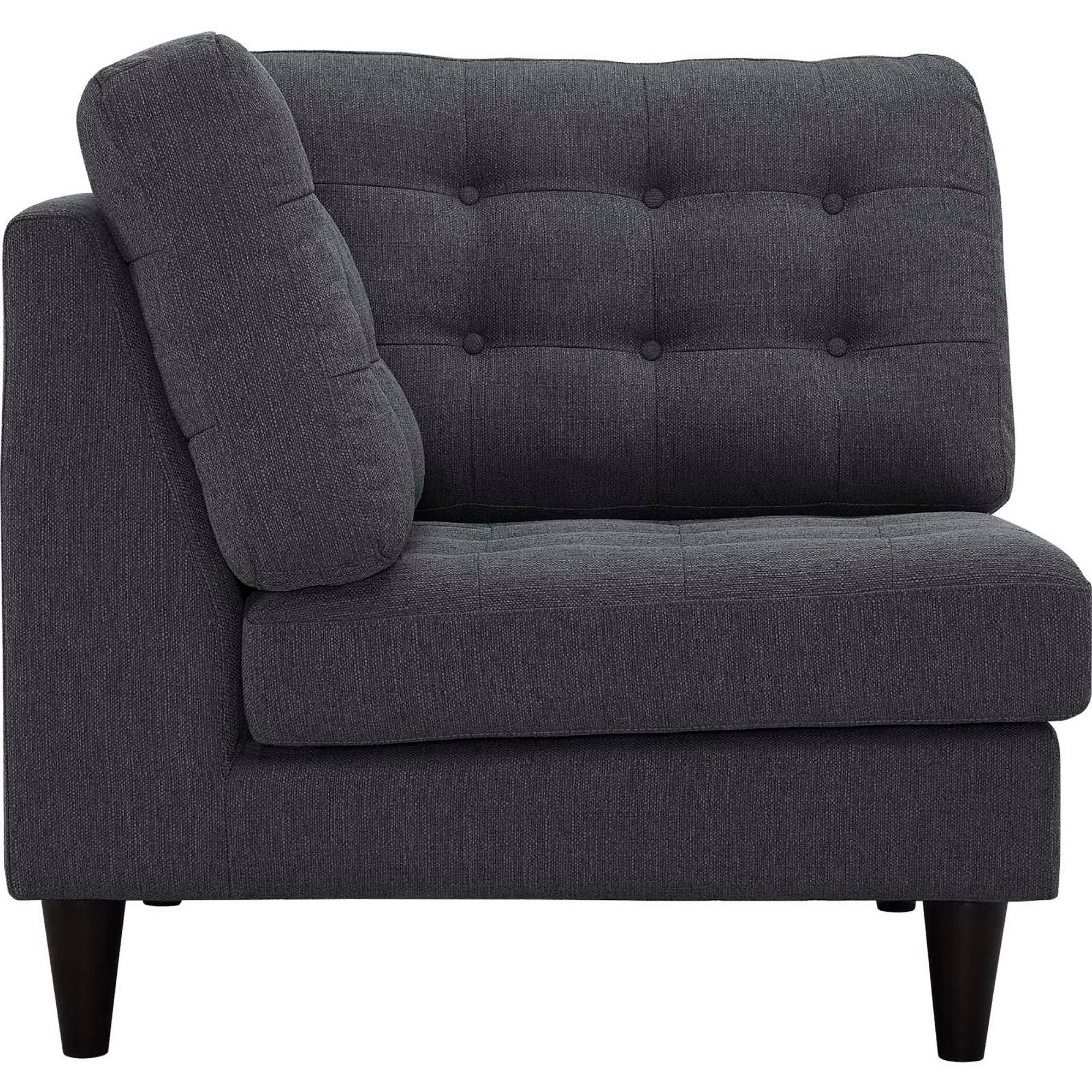 Empress Upholstered Fabric Corner Sofa - Light Gray