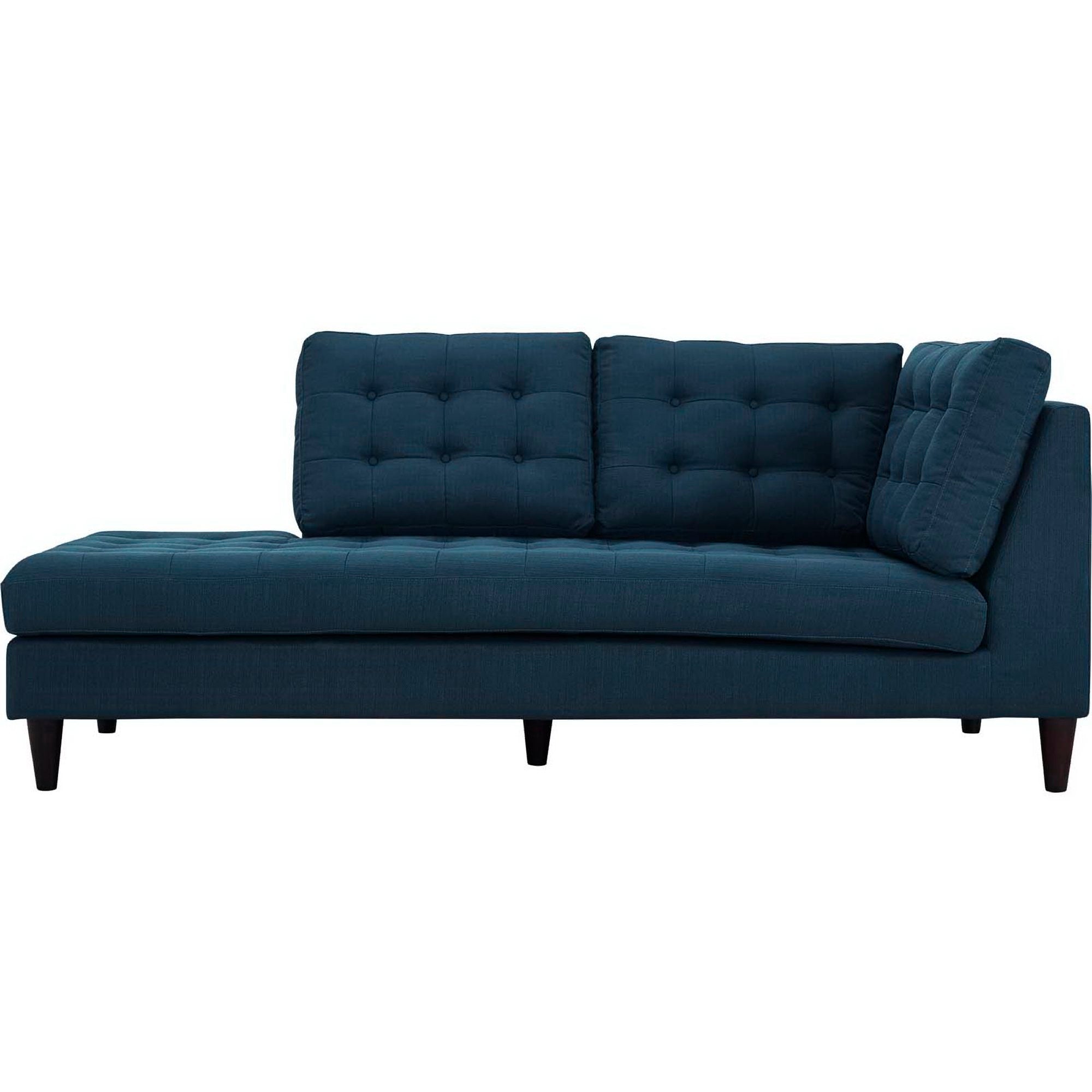 Empress Upholstered Fabric Left Facing Bumper - Granite