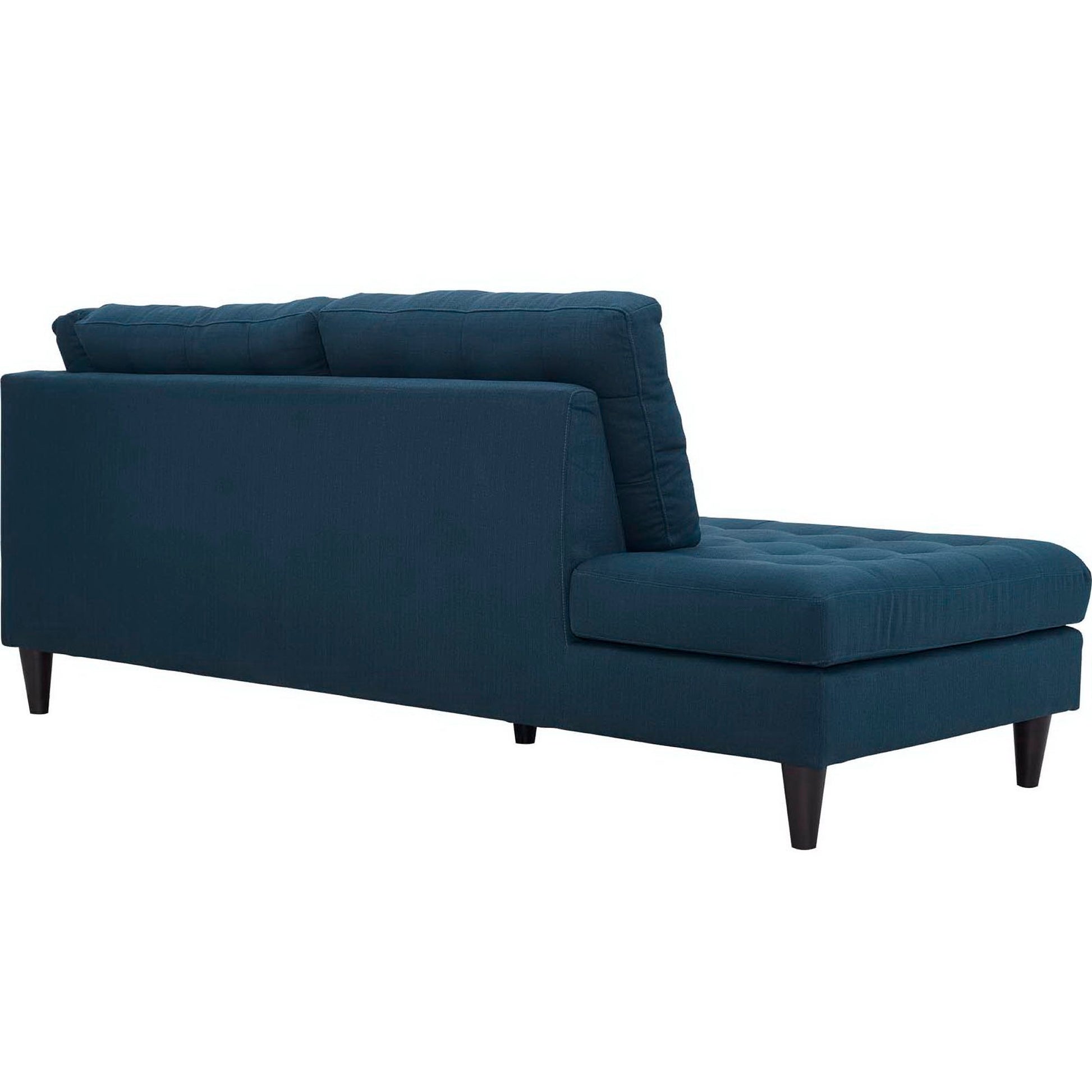 Empress Upholstered Fabric Left Facing Bumper - Gray
