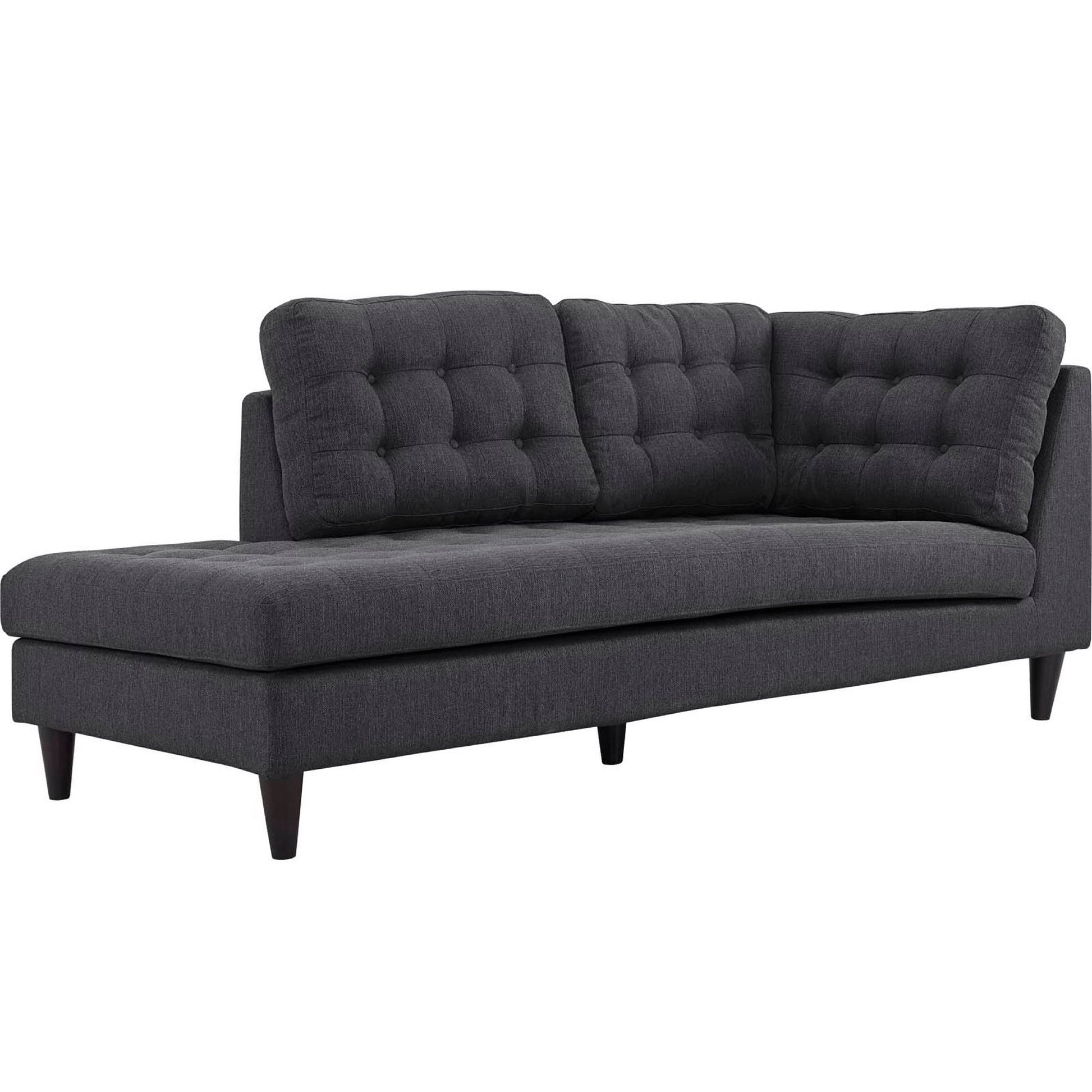 Empress Upholstered Fabric Left Facing Bumper - Laguna