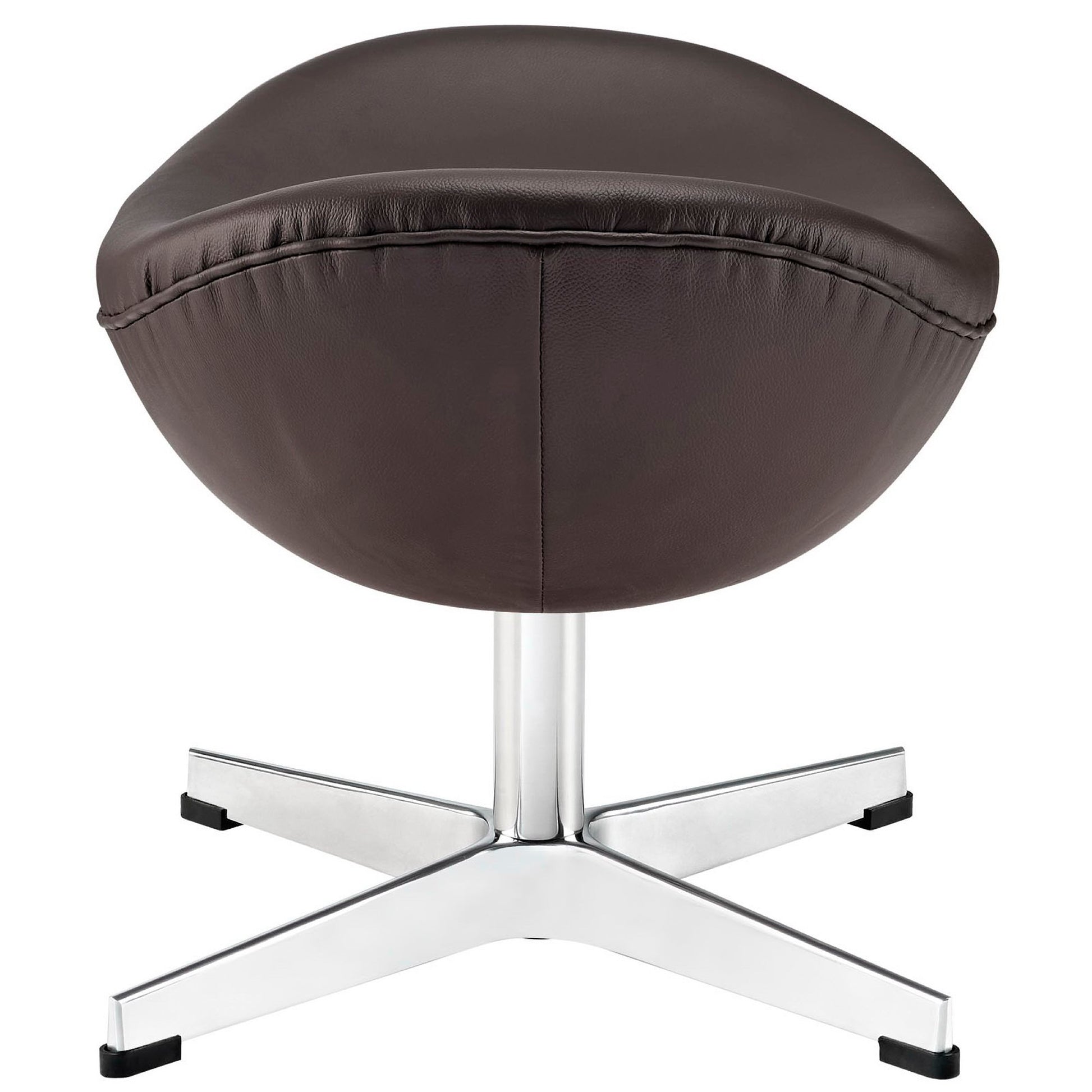 Glove Leather Ottoman - Terracotta