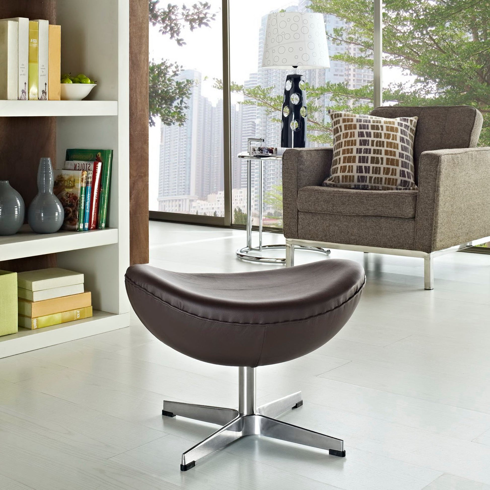 Glove Leather Ottoman