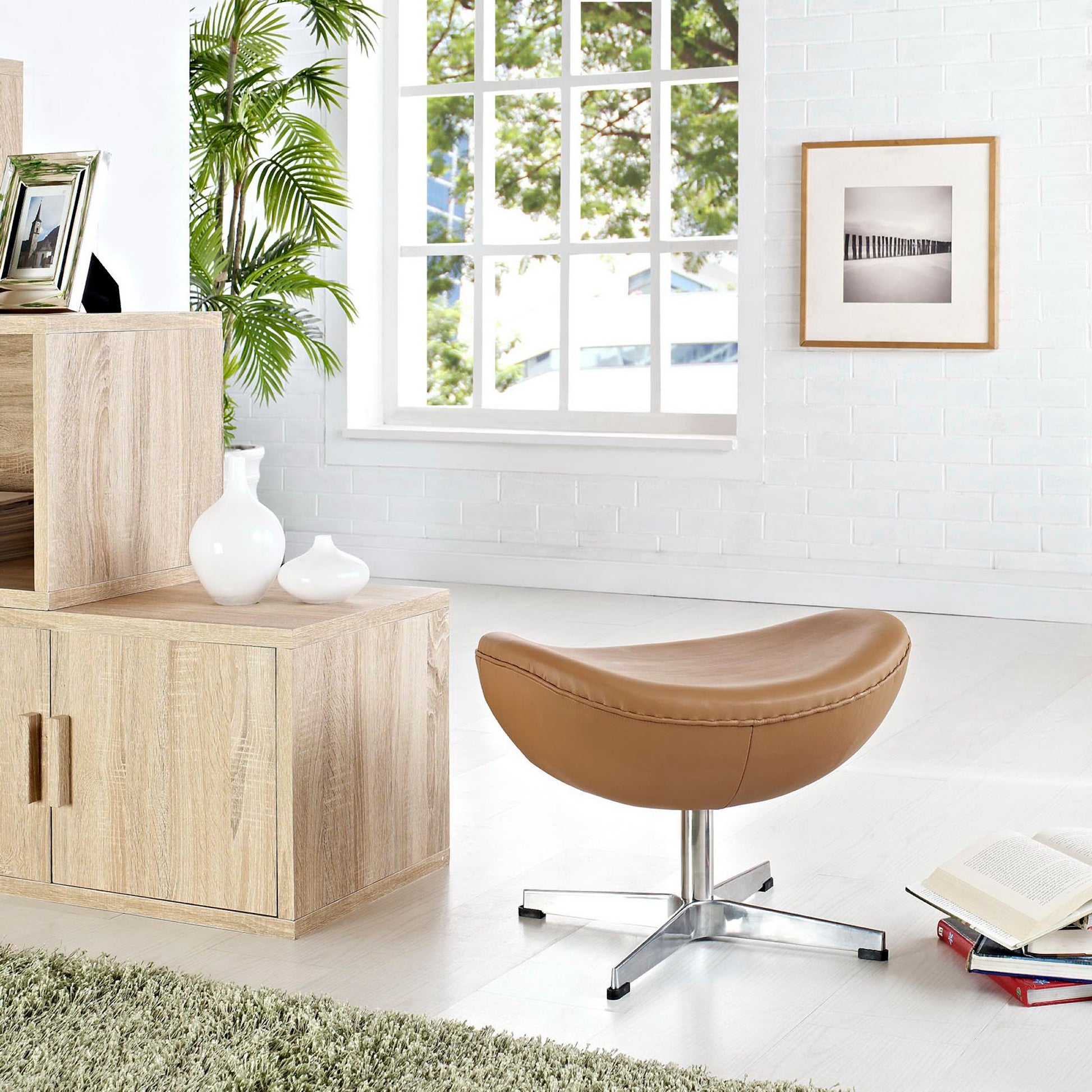 Glove Leather Ottoman