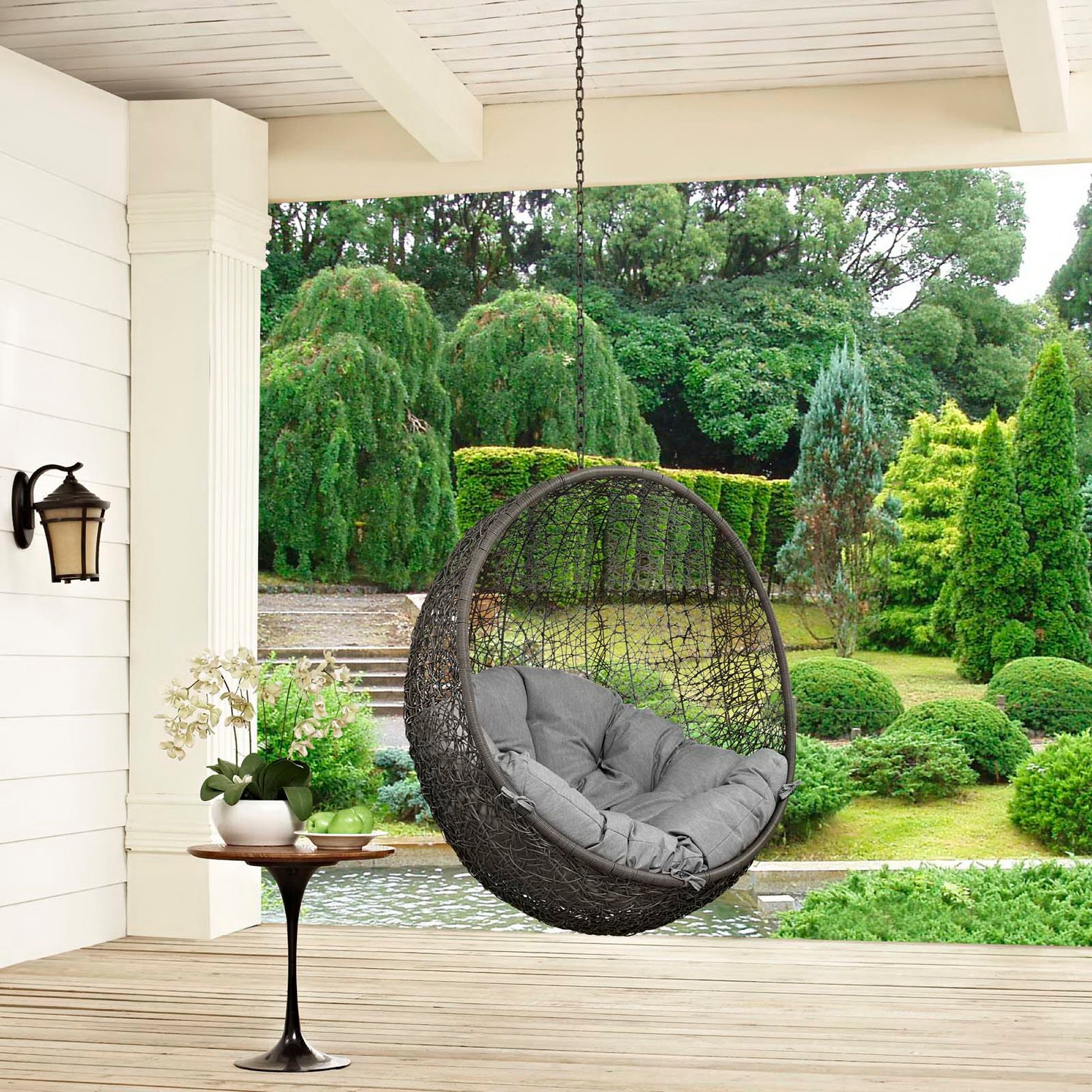 Hide Outdoor Patio Swing Chair Without Stand - Gray Peridot