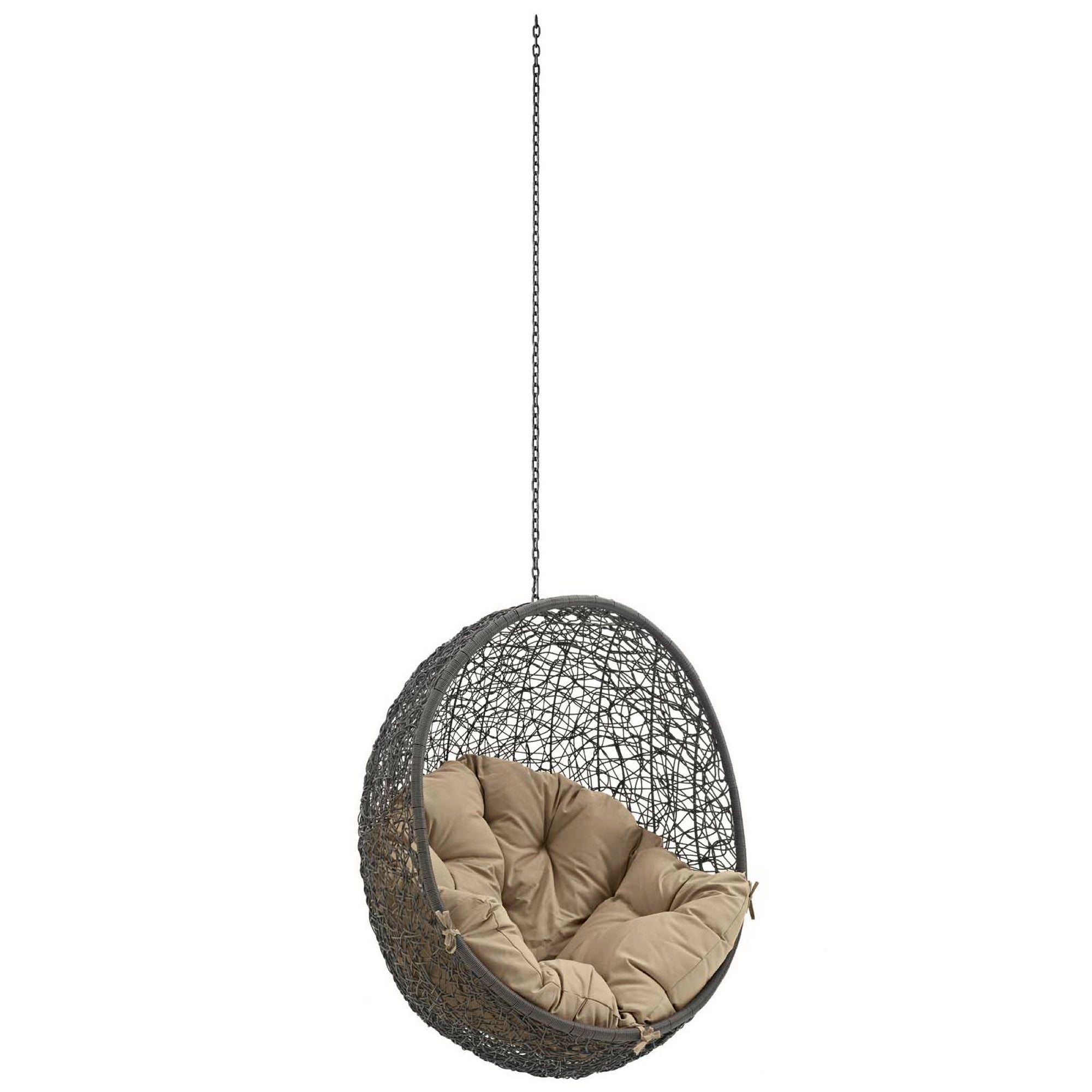 Hide Outdoor Patio Swing Chair Without Stand - Gray Red