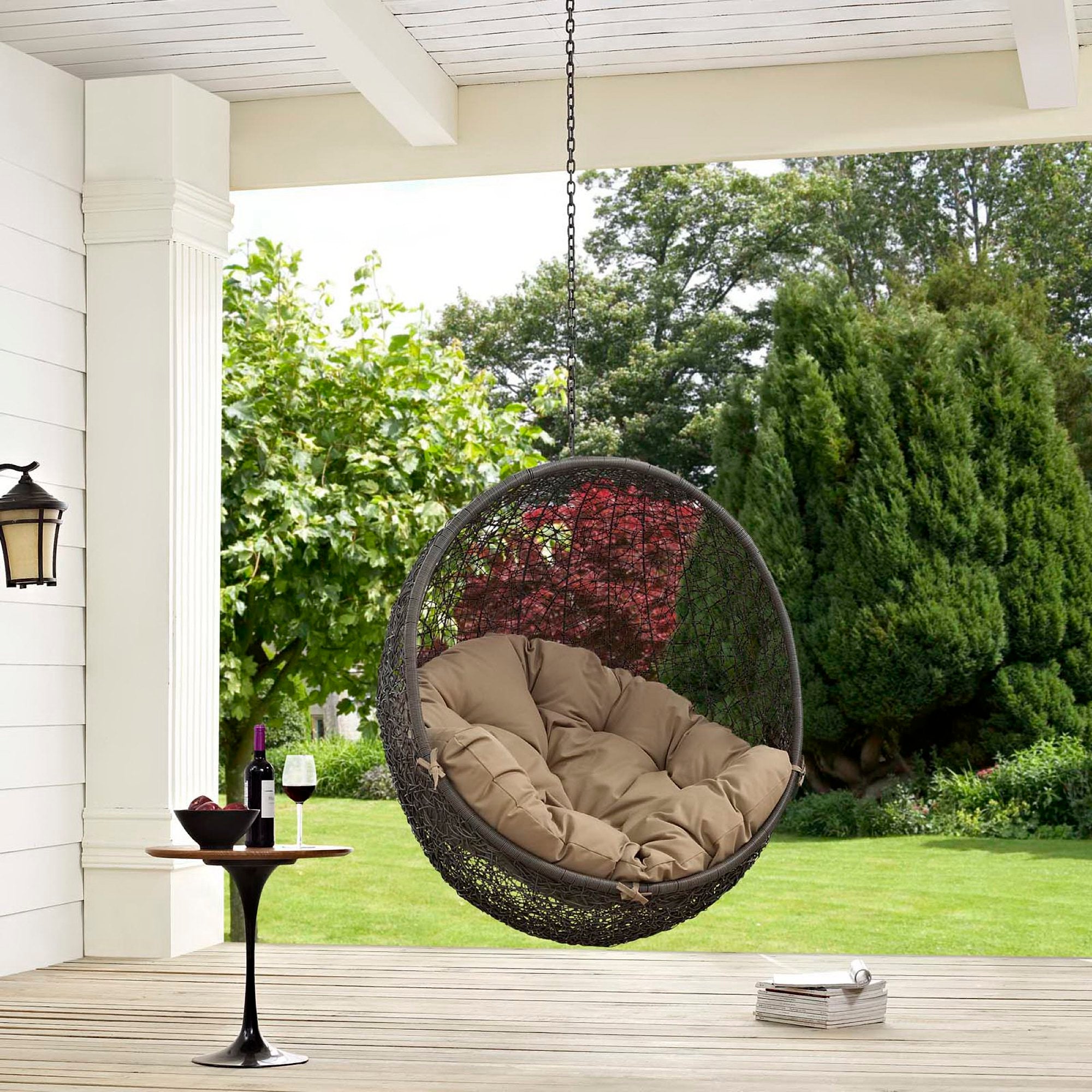 Hide Outdoor Patio Swing Chair Without Stand - Gray White