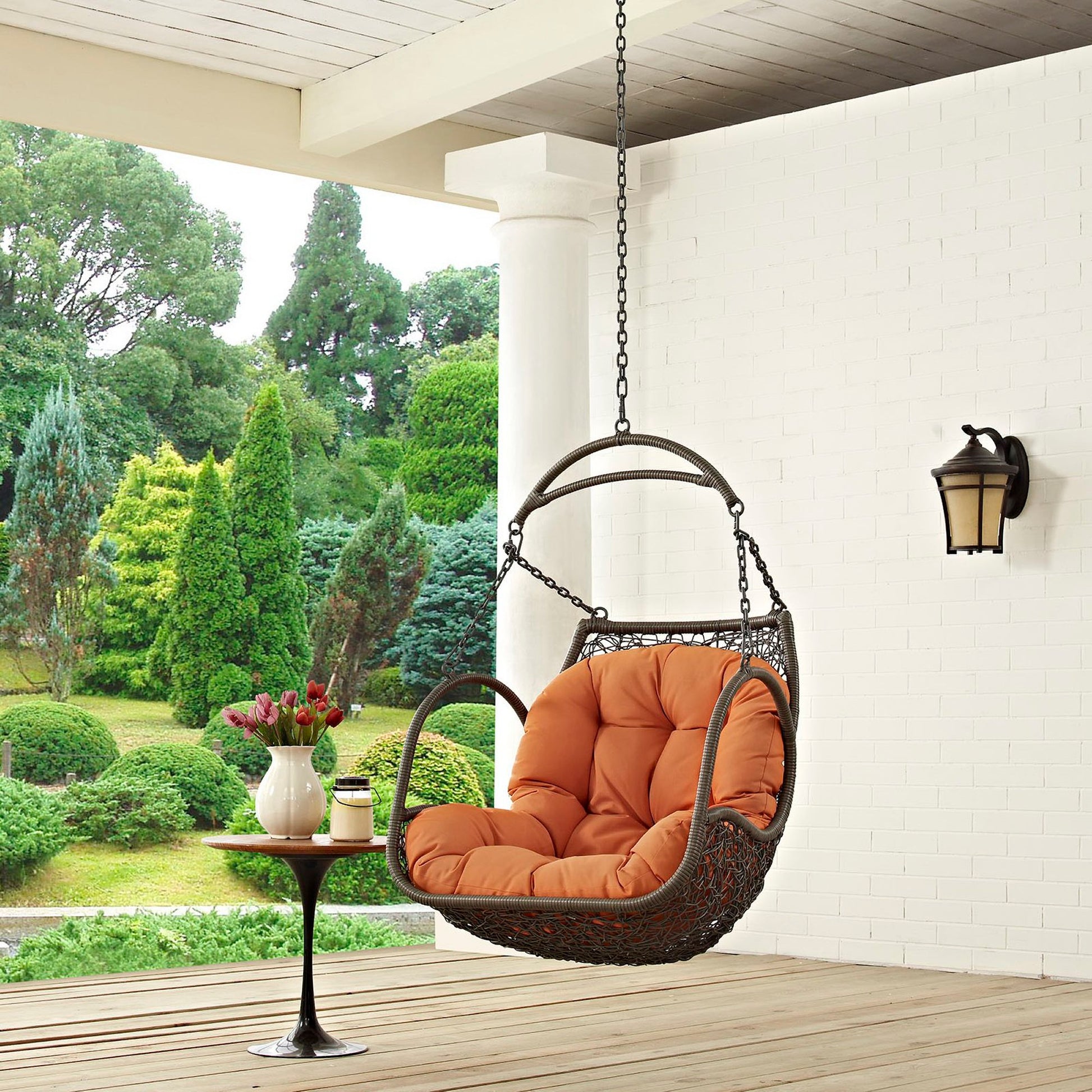 Arbor Outdoor Patio Swing Chair Without Stand - Red