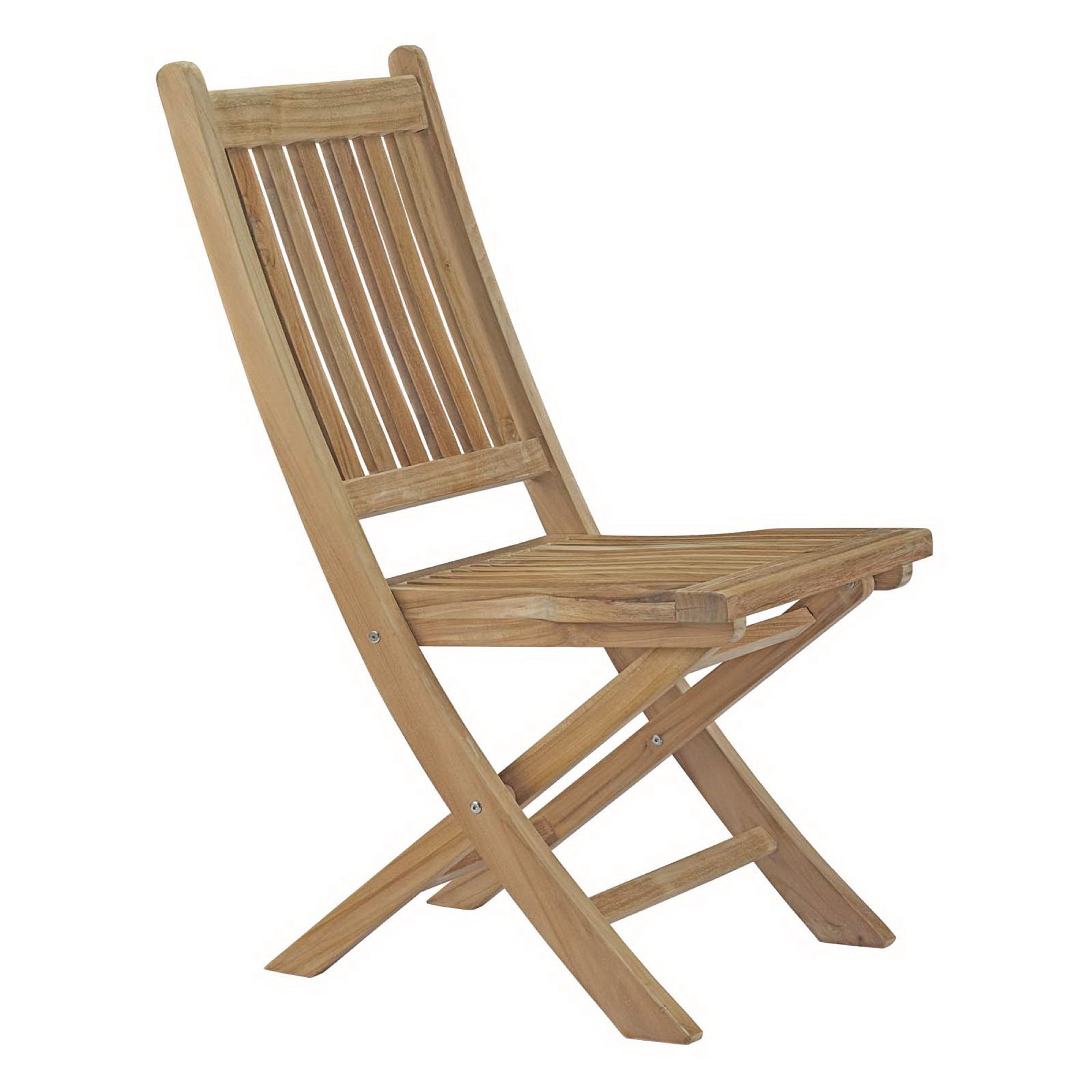 Marina Outdoor Patio Teak Folding Chair - Natural