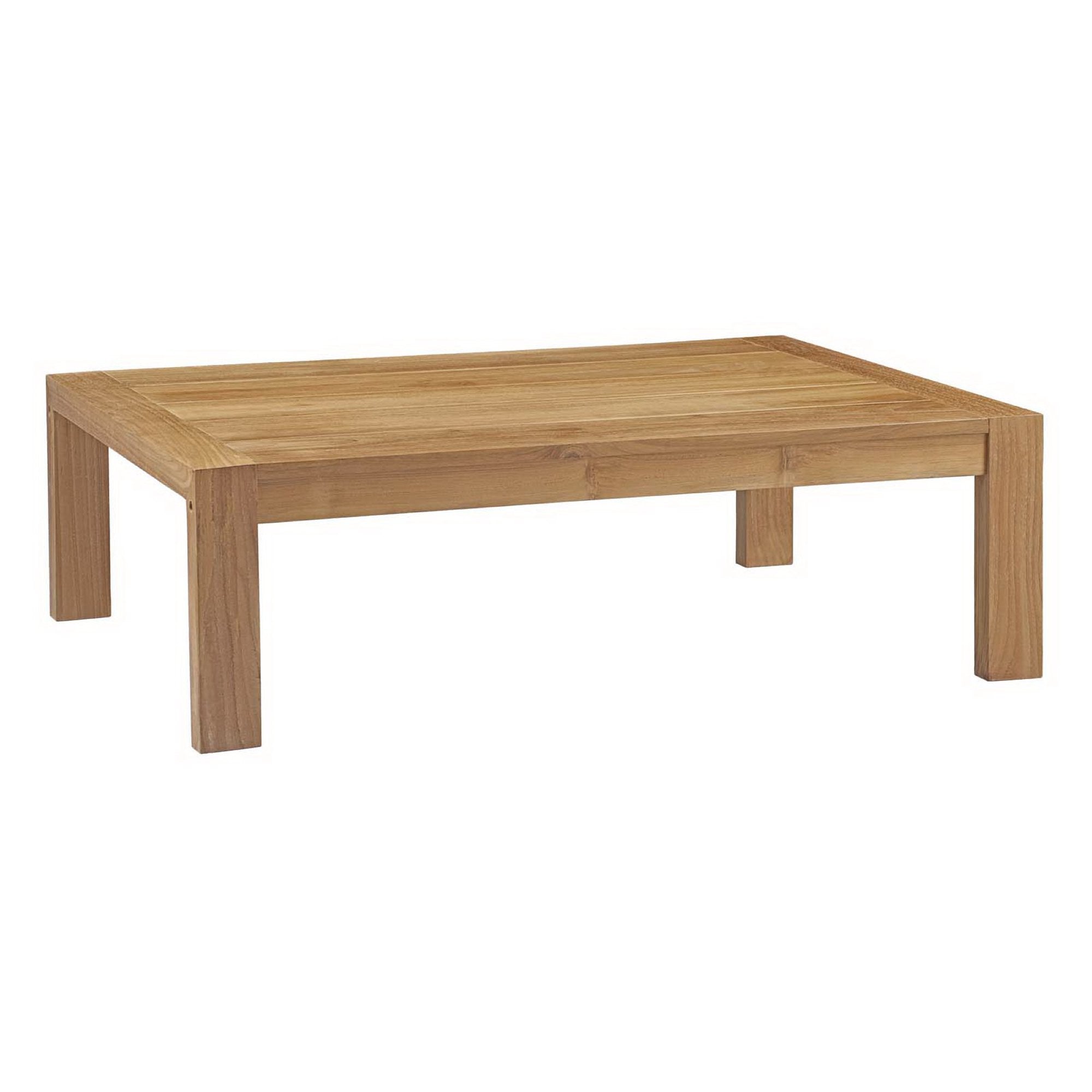 Upland Outdoor Patio Wood Coffee Table - Natural
